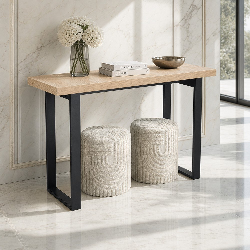 Iris Gromo 3-Piece Console and Ottoman Set-hbxfurniture-tablesandstands-consoletables-image-1