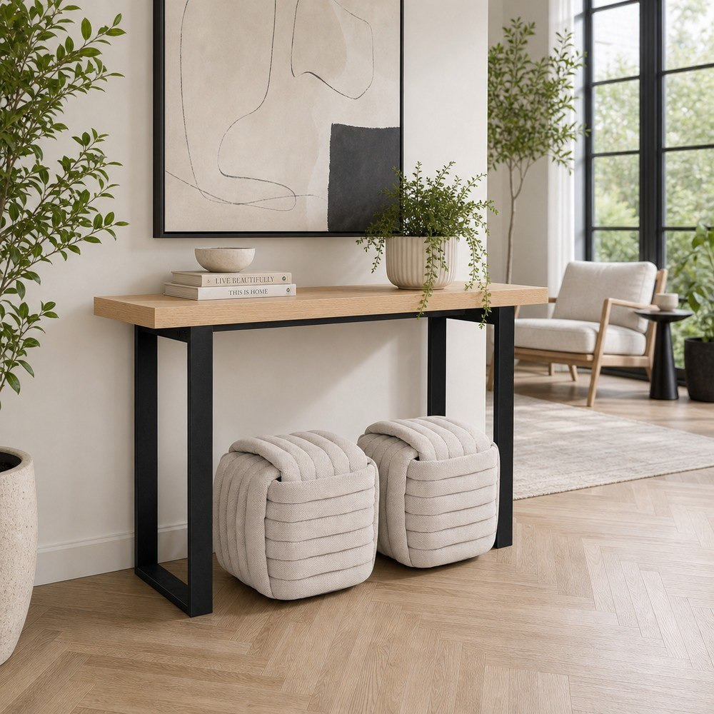 Iris Lyno Console with 2 Ottomans-hbxfurniture-tablesandstands-consoletables-image-1