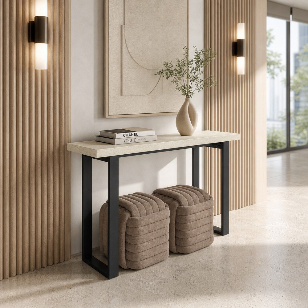 Iris Lyno Console with 2 Ottomans-hbxfurniture-tablesandstands-consoletables-image-1