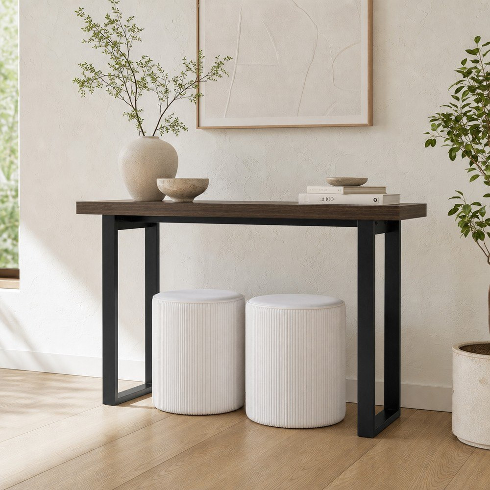 Iris Copen Console with 2 Ottomans-hbxfurniture-tablesandstands-consoletables-image-1