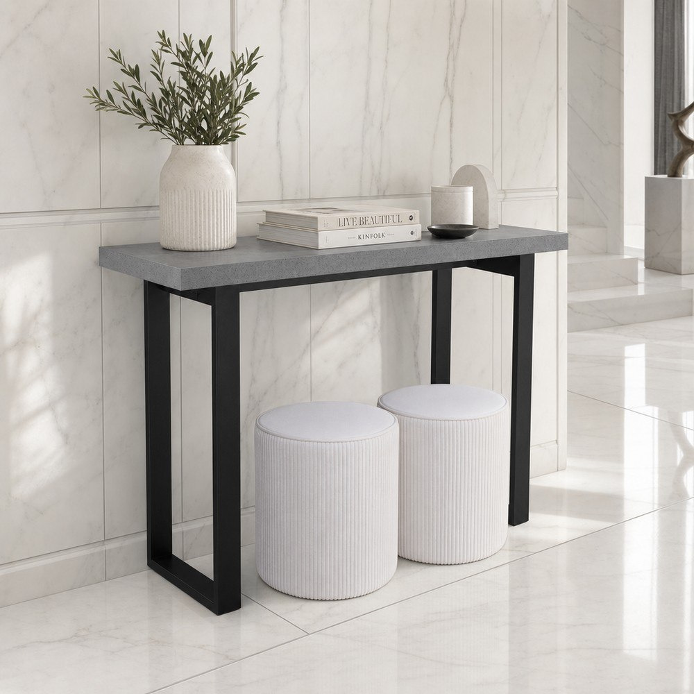 Iris Copen Console with 2 Ottomans-hbxfurniture-tablesandstands-consoletables-image-1