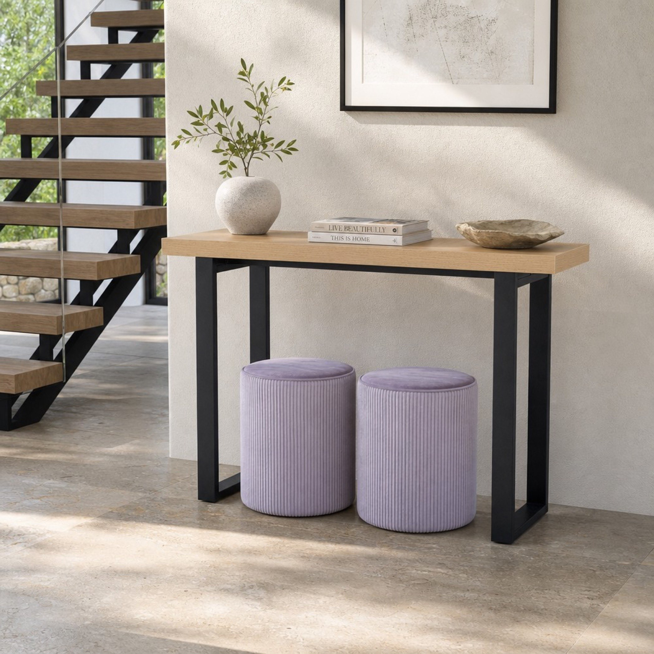 طاولة كونسول مع 2 مقعد عثماني من إيريس كوبن-hbxfurniture-tablesandstands-consoletables-image-1