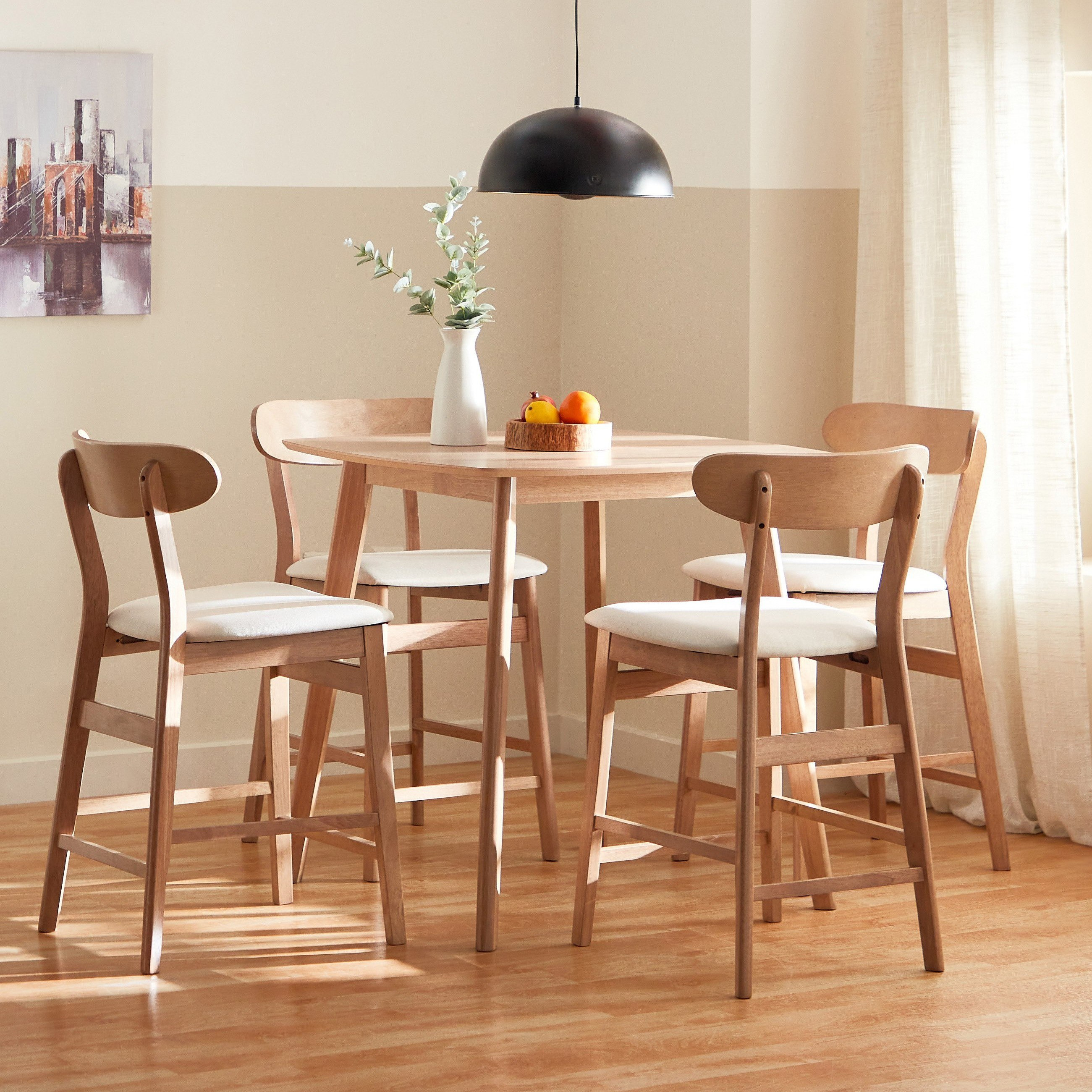 Scandi 4-Seater High Dining Set-hbxdiningroom-diningtablesandsets-diningsets-fourseater-image-1