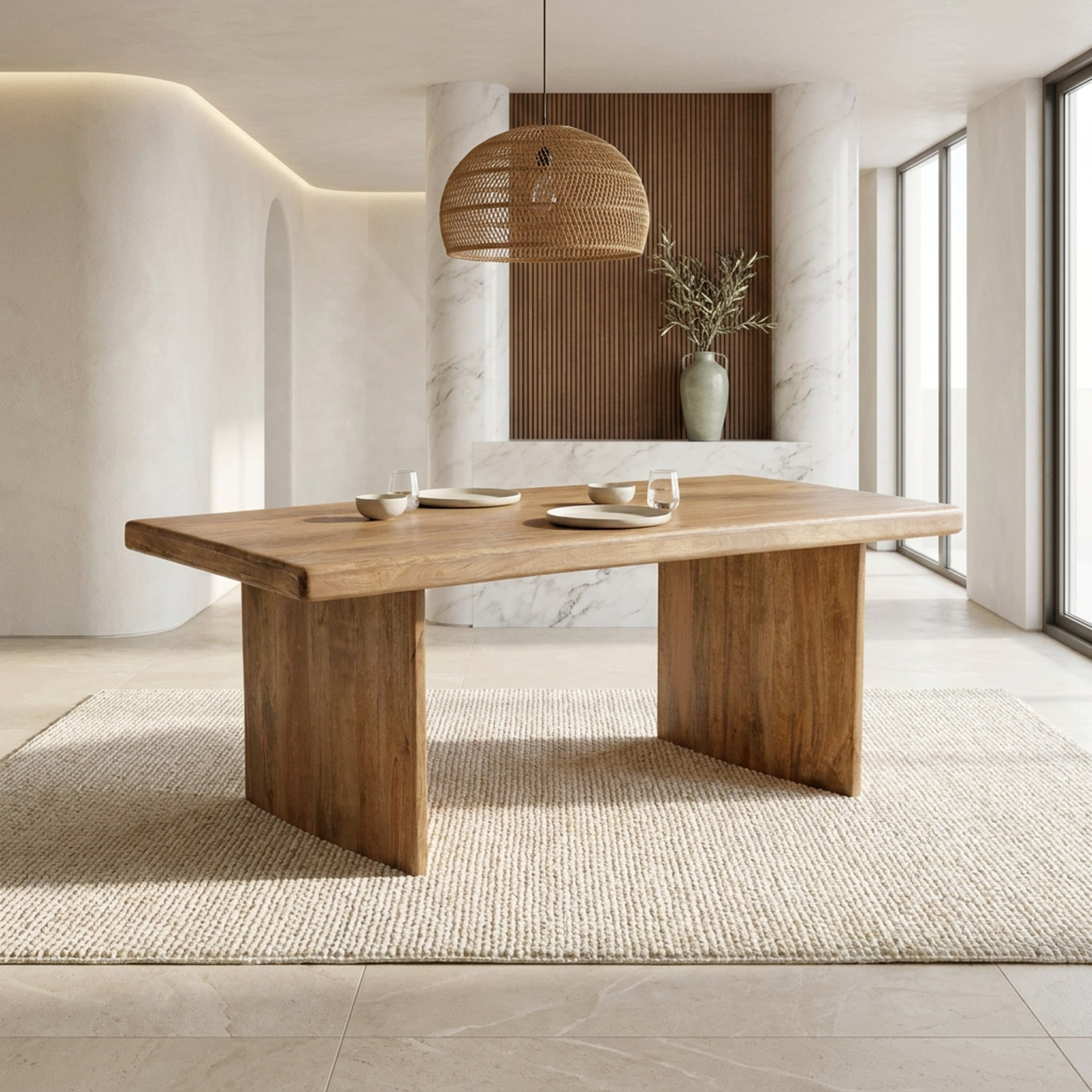 Cavon Clayton Bali 6-Seater Solid Wood Dining Set-hbxfurniture-diningtablesandsets-diningsets-sixseater-image-2