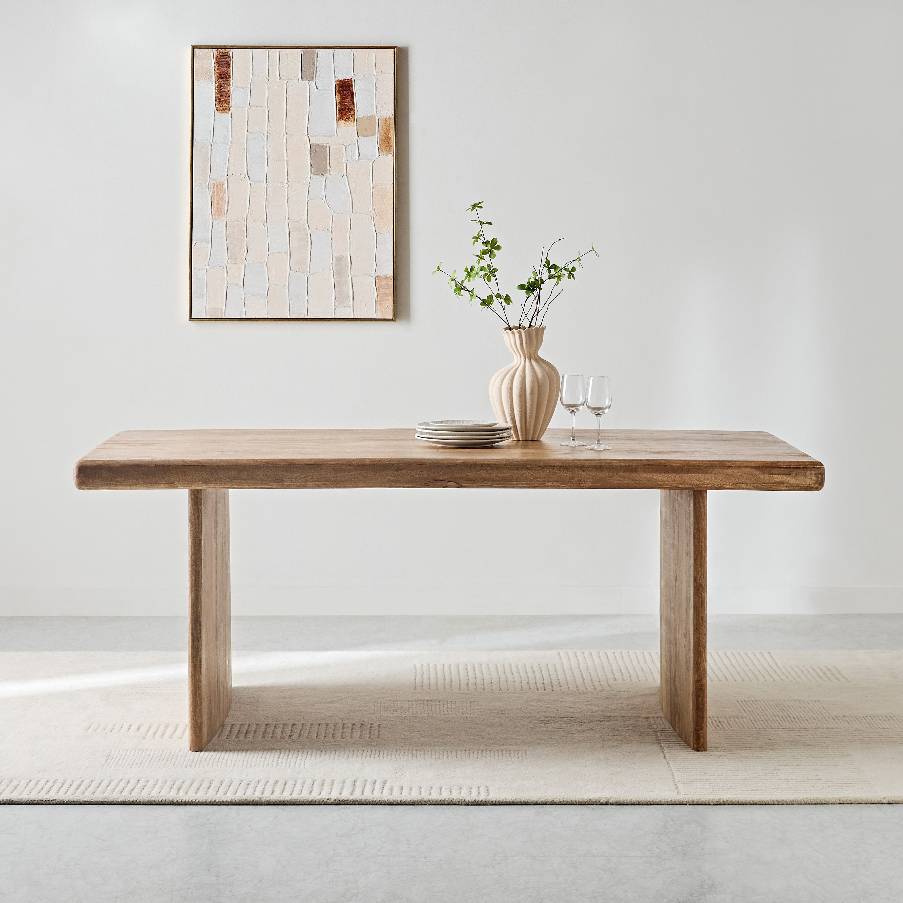 Cavon Clayton Bali 6-Seater Solid Wood Dining Set with Bench-hbxfurniture-diningtablesandsets-diningsets-sixseater-image-3