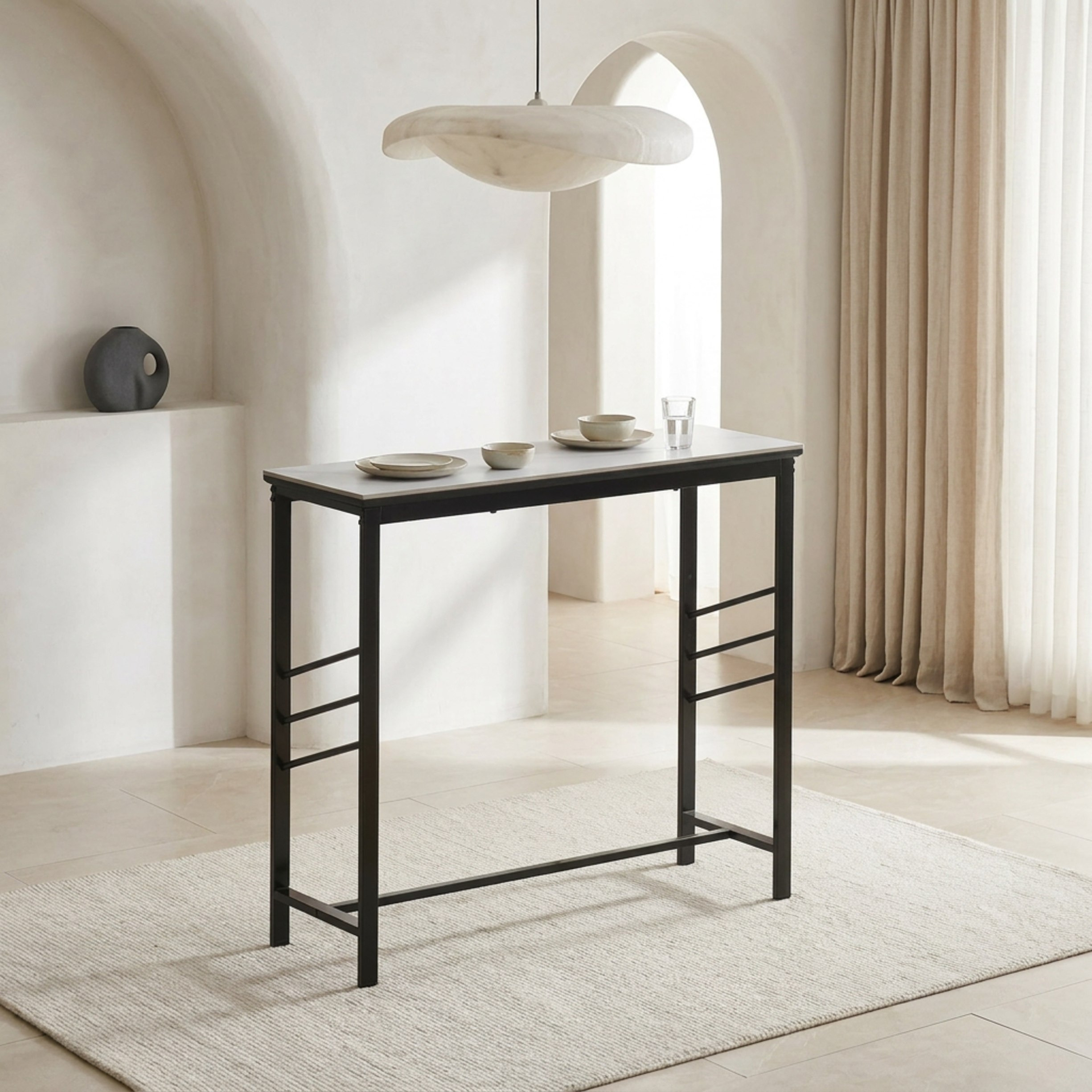 Marton Barcelona 4-Seater Sintered Stone Bar Table Set-hbxdiningroom-diningtablesandsets-diningsets-fourseater-image-2