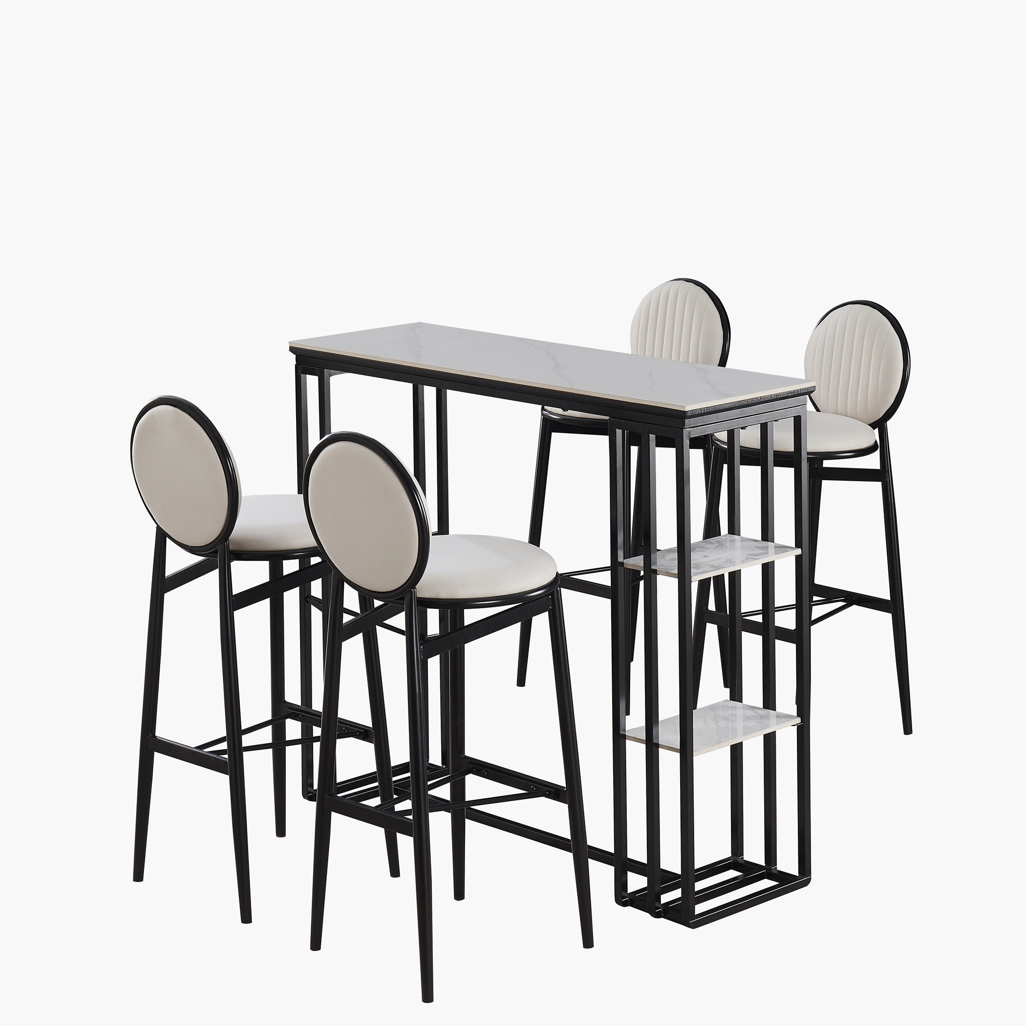 Delmar Small 4-Seater Sintered Stone Bar Table Set-hbxdiningroom-diningtablesandsets-diningsets-fourseater-image-12