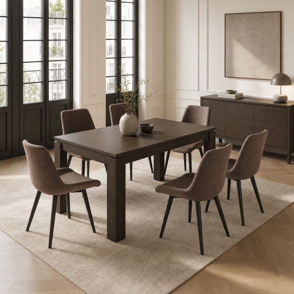 Movo Hotelya 6-Seater Dining Set-hbxfurniture-diningtablesandsets-diningsets-sixseater-image-1