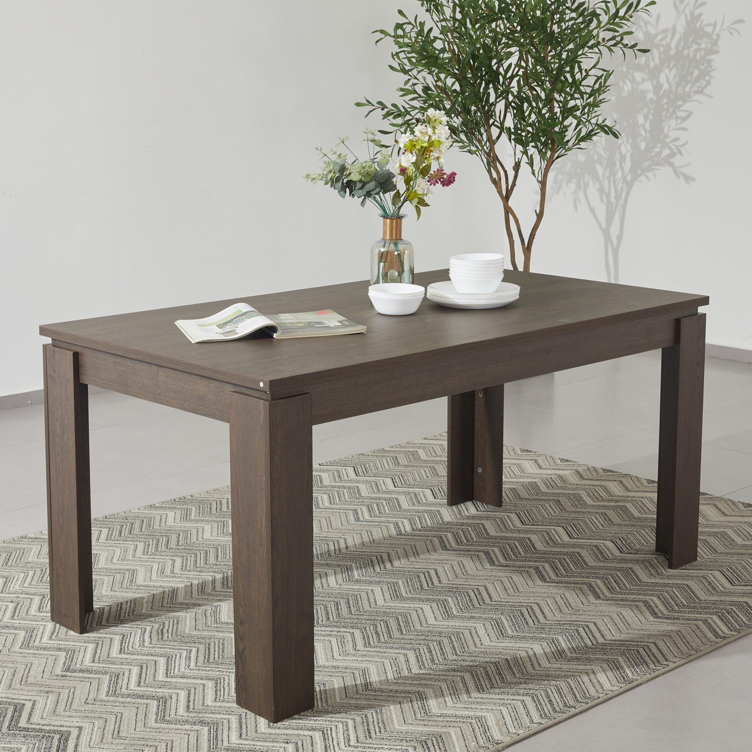 Movo Hotelya 6-Seater Dining Set-hbxfurniture-diningtablesandsets-diningsets-sixseater-image-2