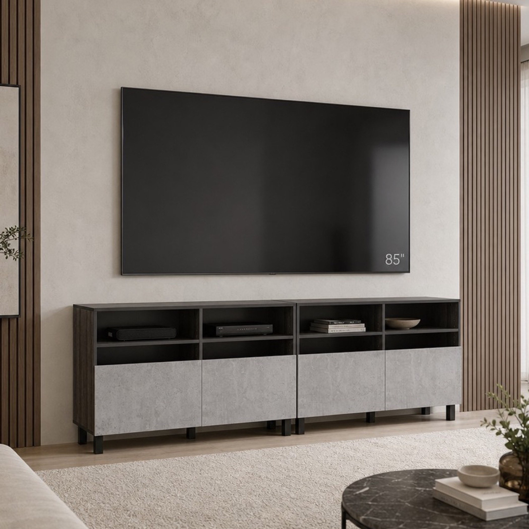 وحدة تلفزيون مرتفعة 1.2 متر بباب للأجهزة حتى 50 بوصة من موفو فيغاس-hbxlivingroom-mediaunitsandstorage-tvunits-image-1