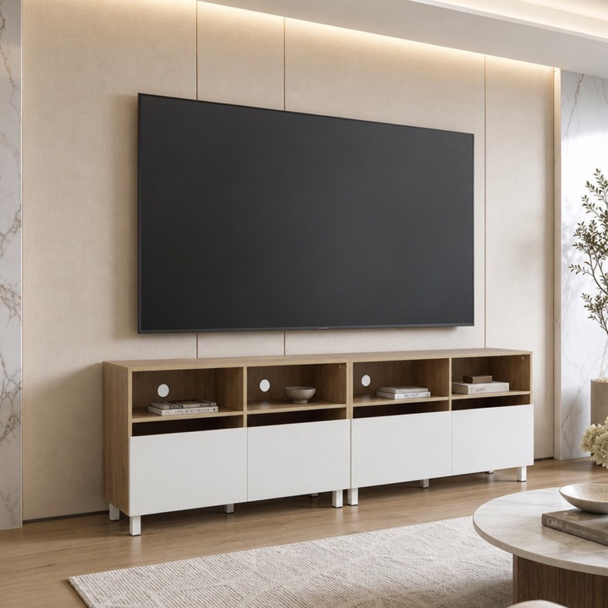 وحدة تلفزيون مرتفعة 1.2 متر بباب للأجهزة حتى 50 بوصة من موفو فيغاس-hbxlivingroom-mediaunitsandstorage-tvunits-image-1