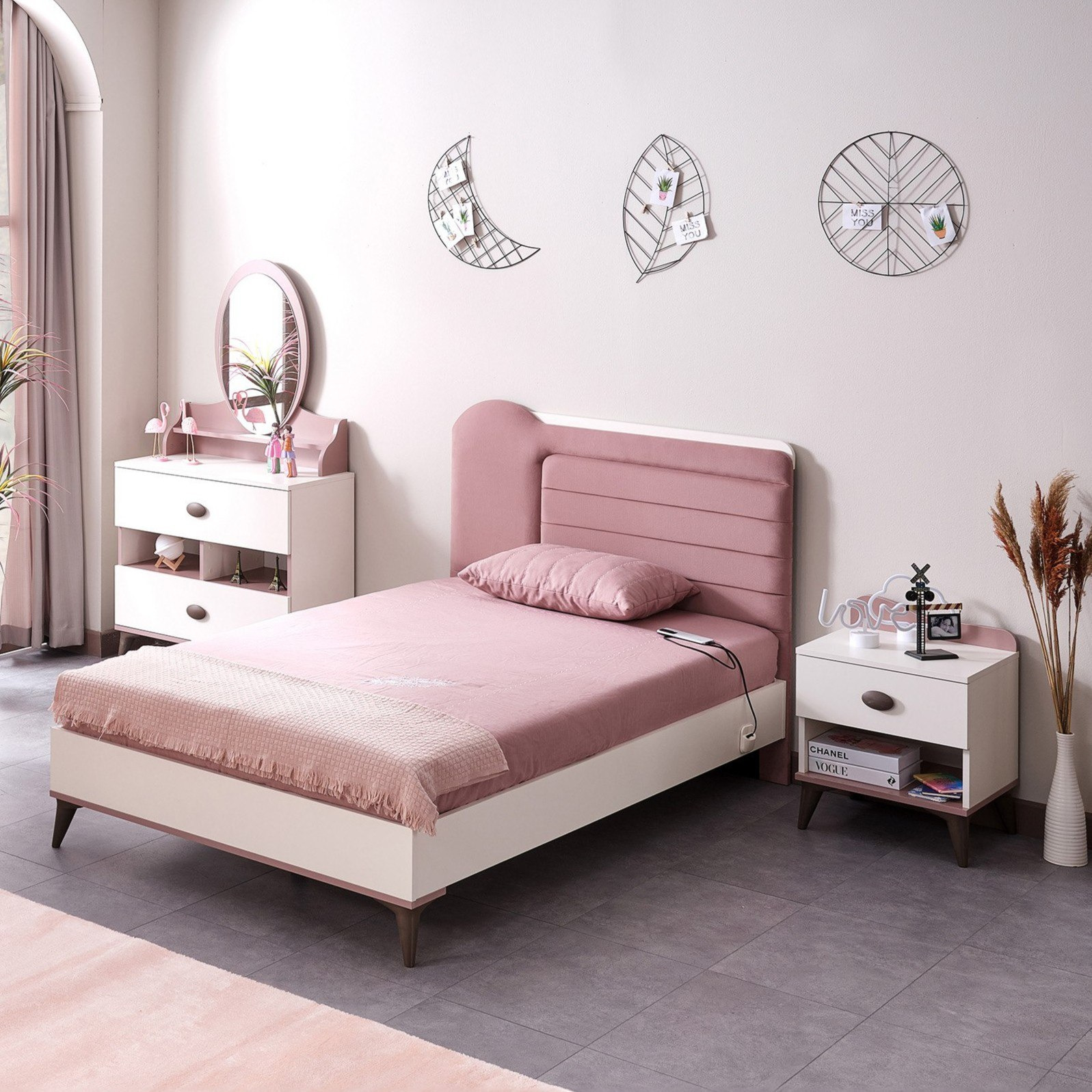 Maybelle 4-Piece Twin Kids Smart Bedroom Package-hbxfurniture-kidsroom-kidsroomsets-twin-image-2