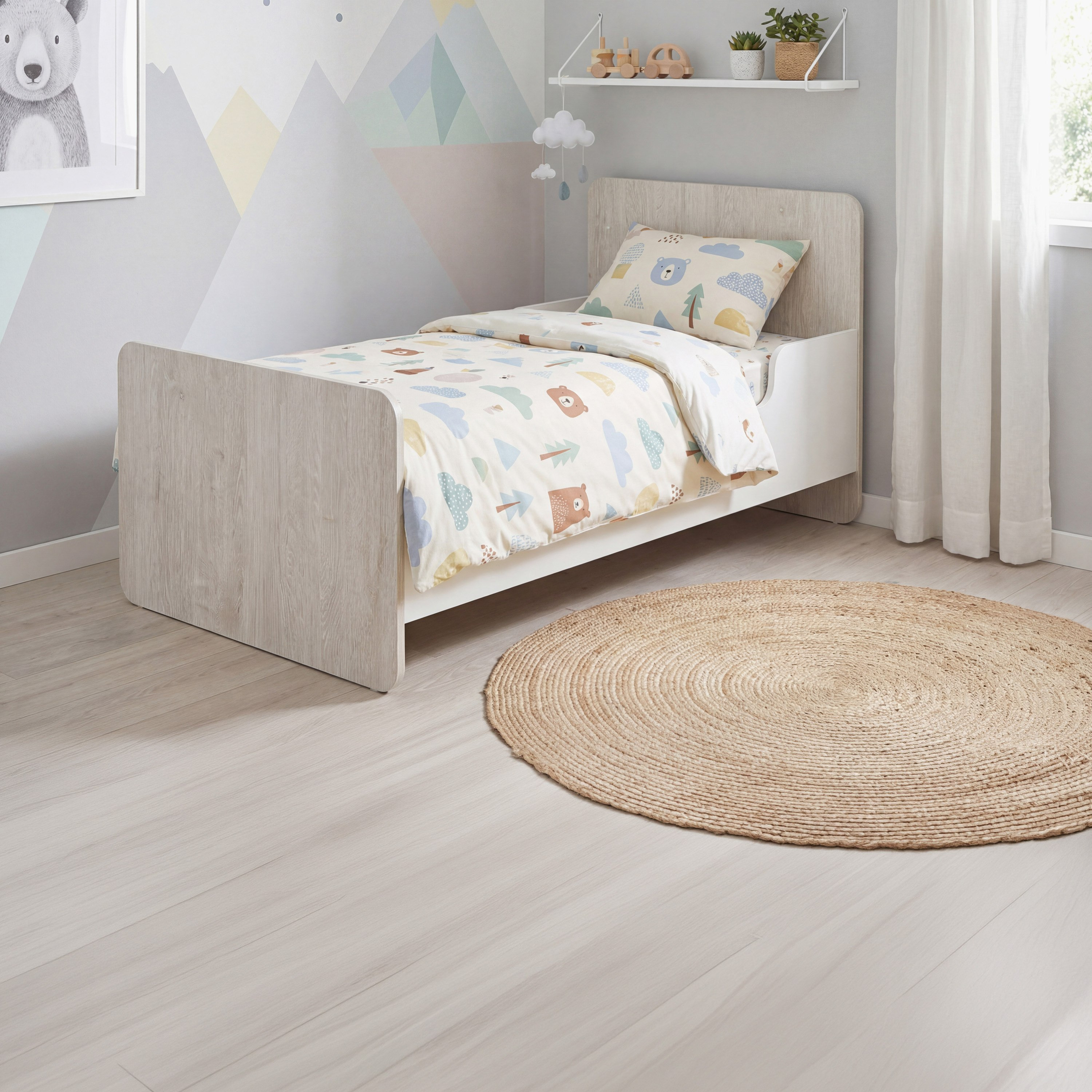 Ivory 3-Piece Toddler Bedroom Package-hbxfurniture-bedsandbedsets-beds-toddler-image-2