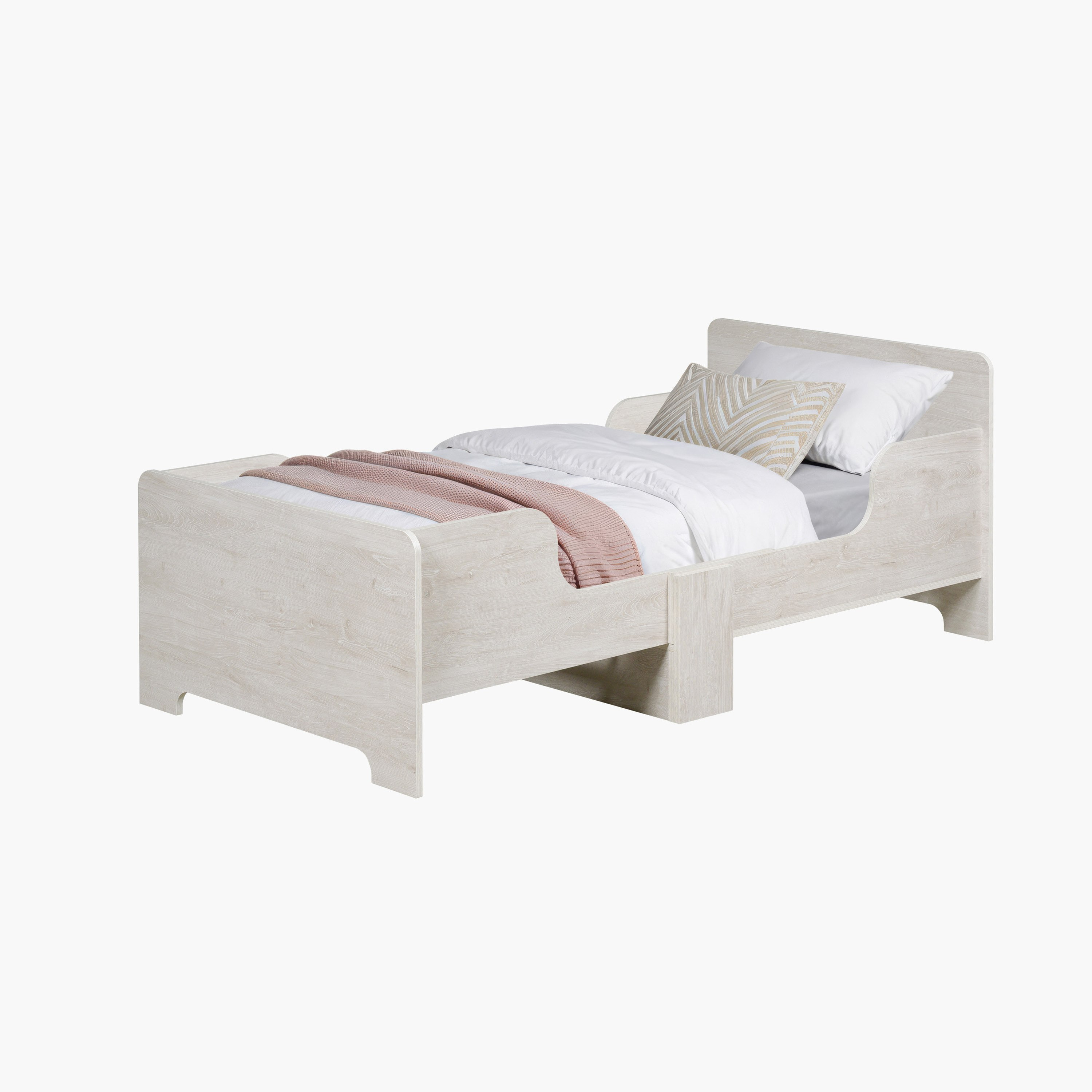 Ivory 3-Piece Extendable Toddler Kids Bedroom Package-hbxfurniture-bedsandbedsets-beds-toddler-image-3