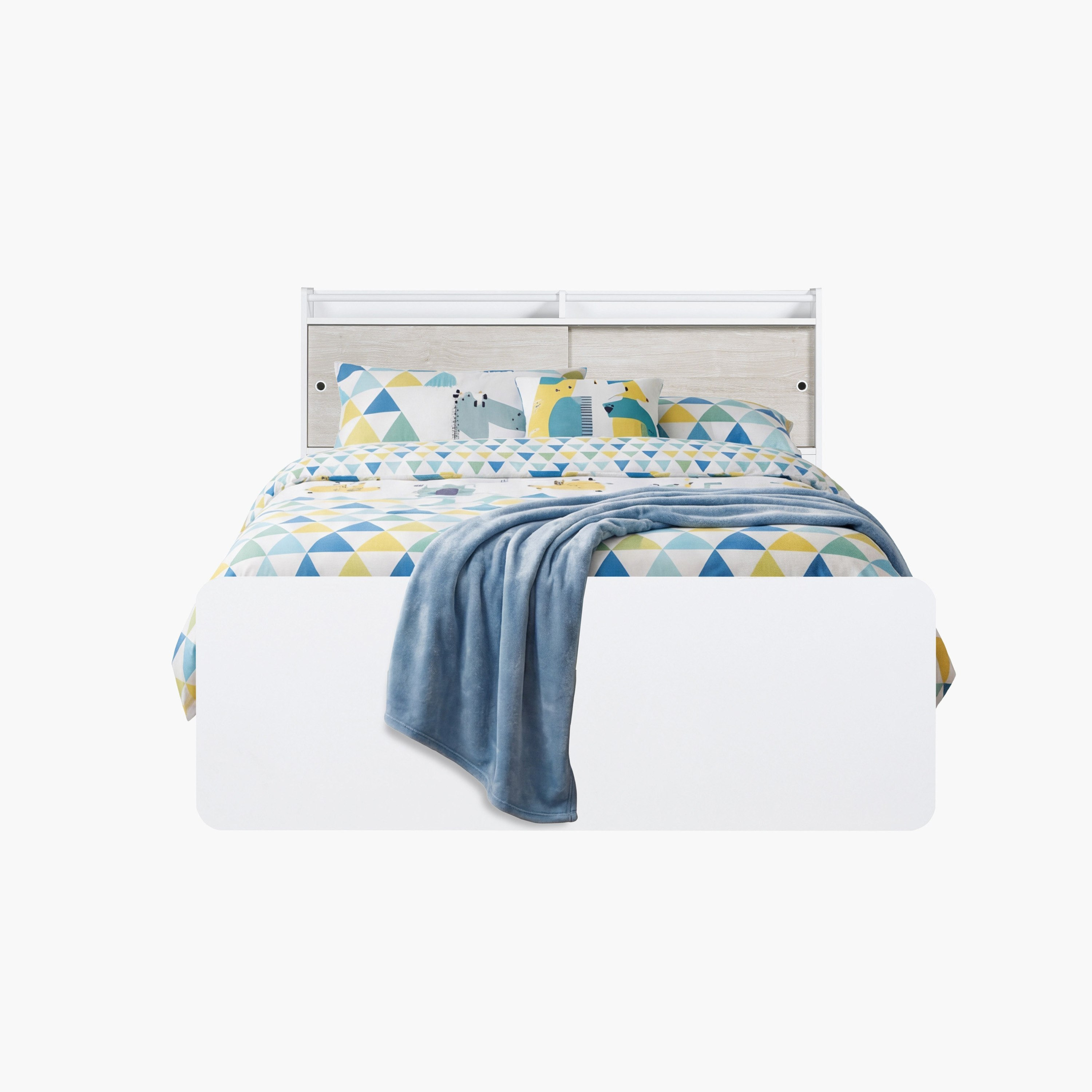 Ivory 3-Piece Kids Storage Headboard Bed and Drawer Bedroom Package-hbxbedroom-bedsandbedsets-beds-twin-image-4