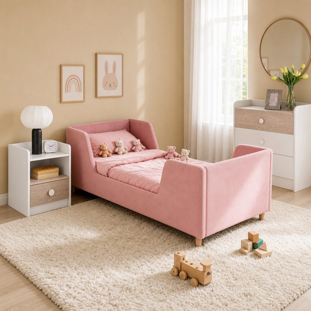 Ivory Juniper 3-Piece Toddler Bedroom Package-hbxfurniture-bedsandbedsets-beds-toddler-image-1