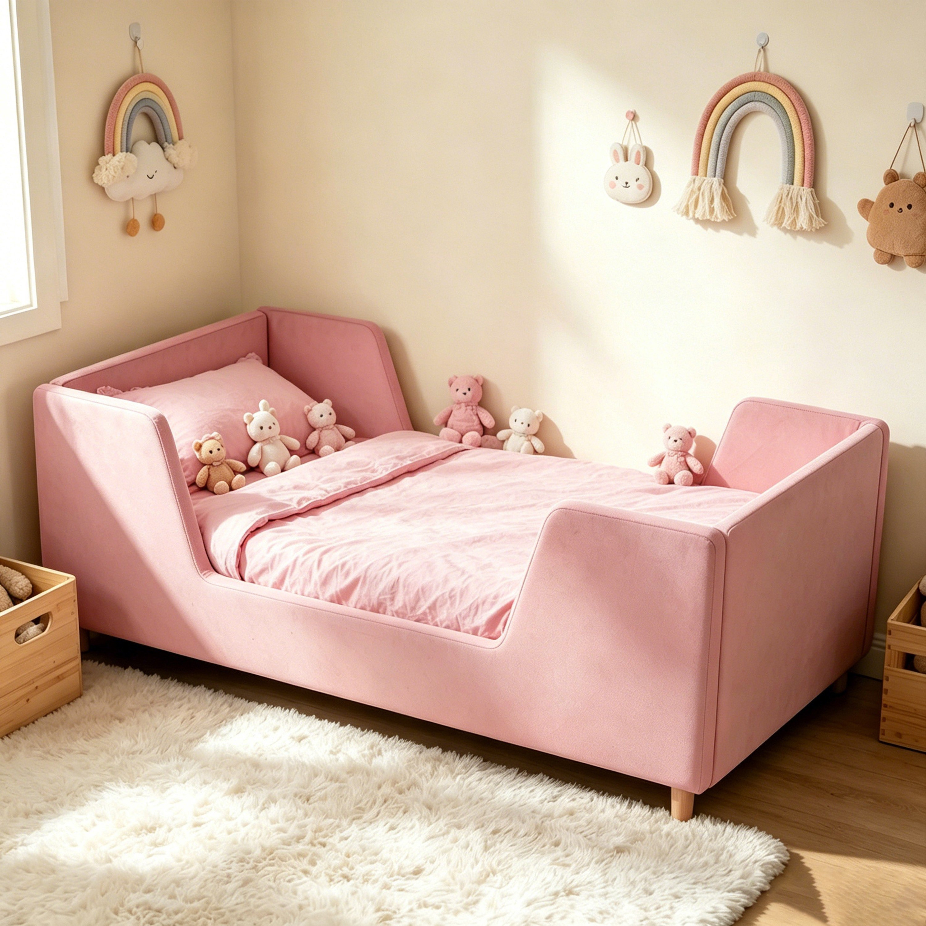 Ivory Juniper 3-Piece Toddler Bedroom Package-hbxfurniture-bedsandbedsets-beds-toddler-image-2
