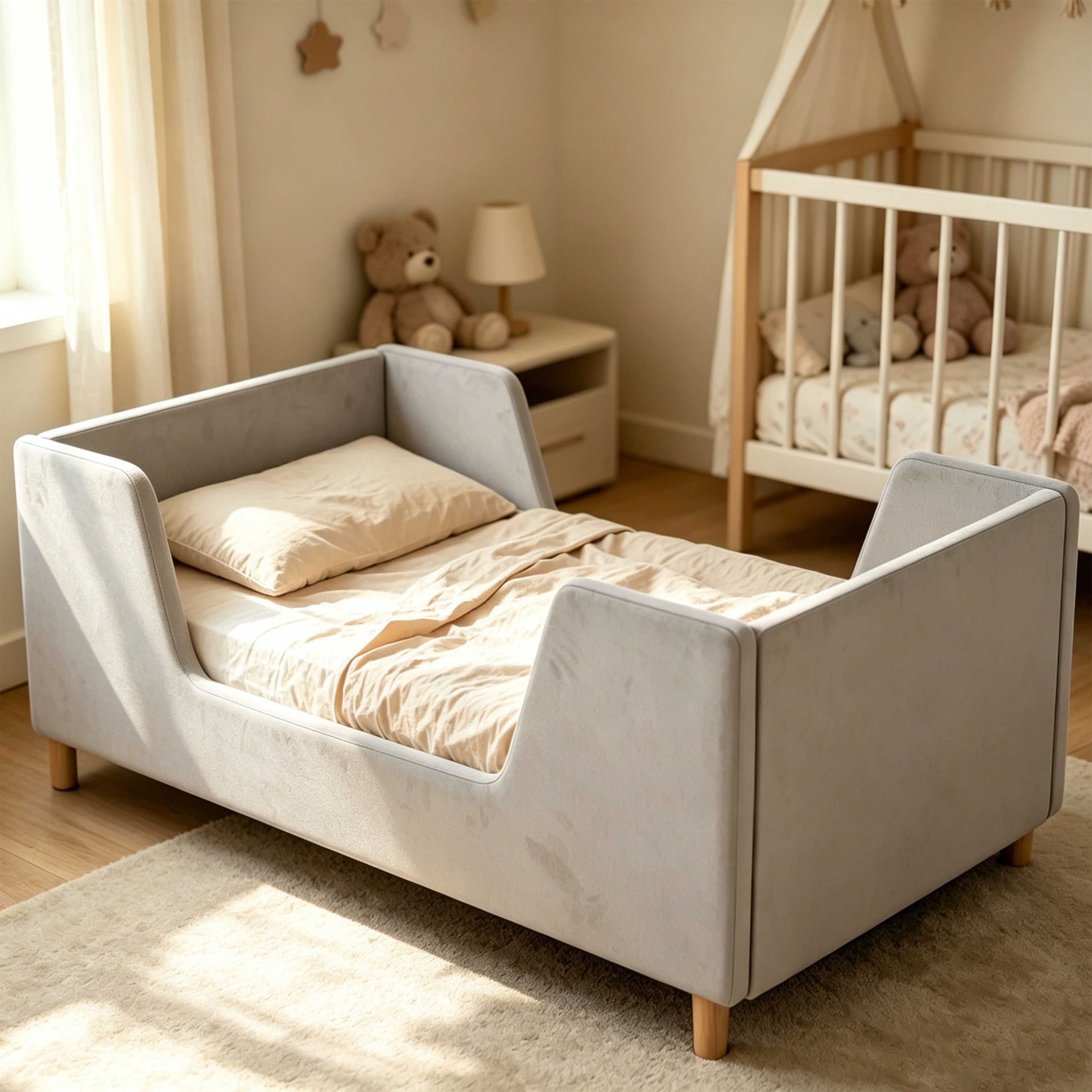 Ivory Juniper 3-Piece Toddler Bedroom Package-hbxfurniture-bedsandbedsets-beds-toddler-image-2