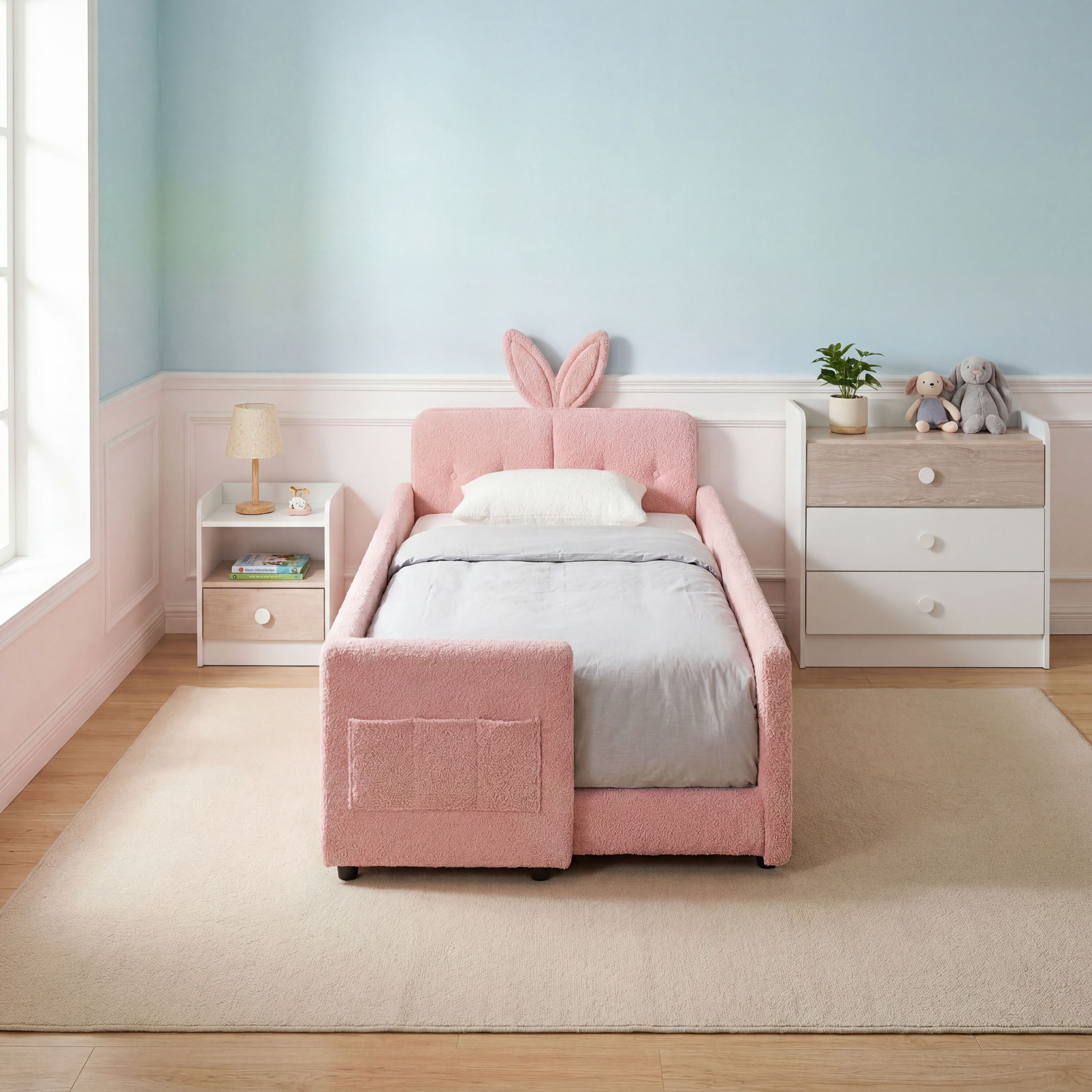 Ivory Petal 3-Piece Kids Single Bedroom Package-hbxkidsandyouth-bedsandbedsets-bedroomsets-single-image-2