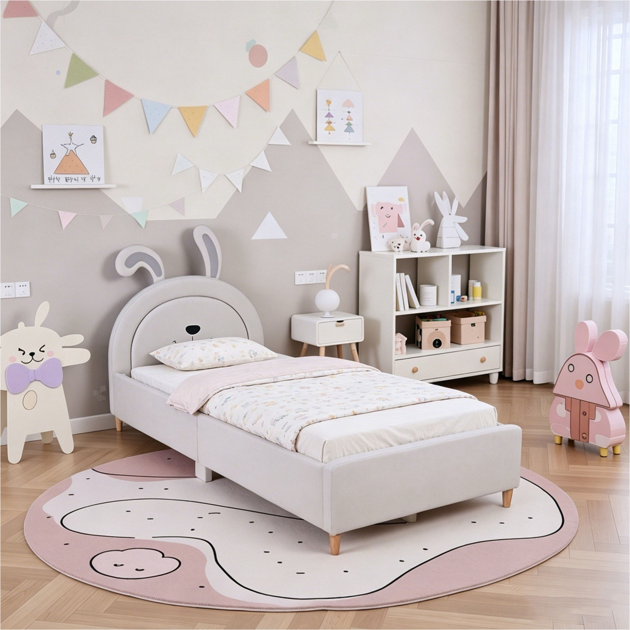 Ivory Skippy 3-Piece Single Kids Bedroom Package-hbxkidsandyouth-bedsandbedsets-bedroomsets-single-image-2