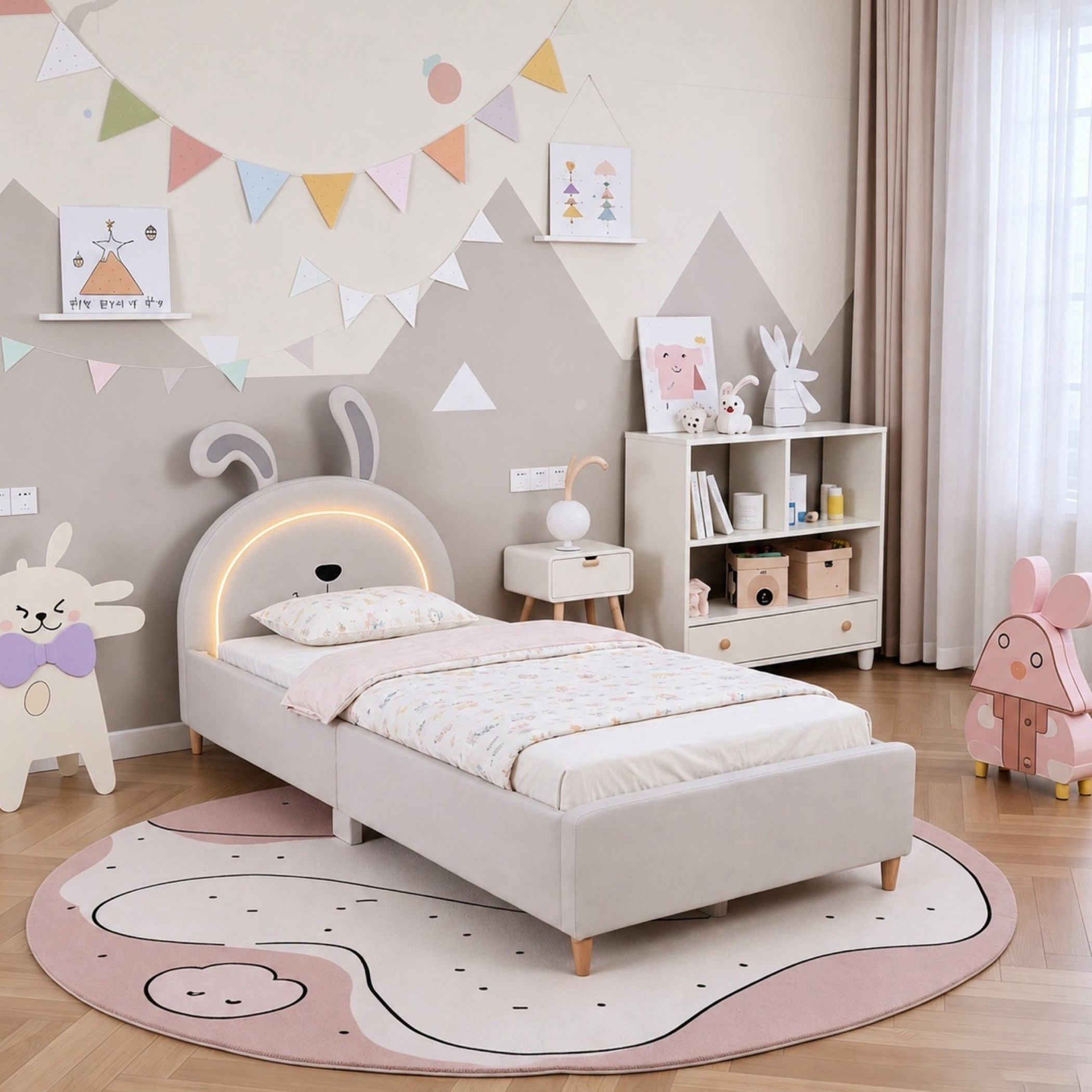 Ivory Skippy 3-Piece Single Kids Bedroom Package-hbxkidsandyouth-bedsandbedsets-bedroomsets-single-image-3