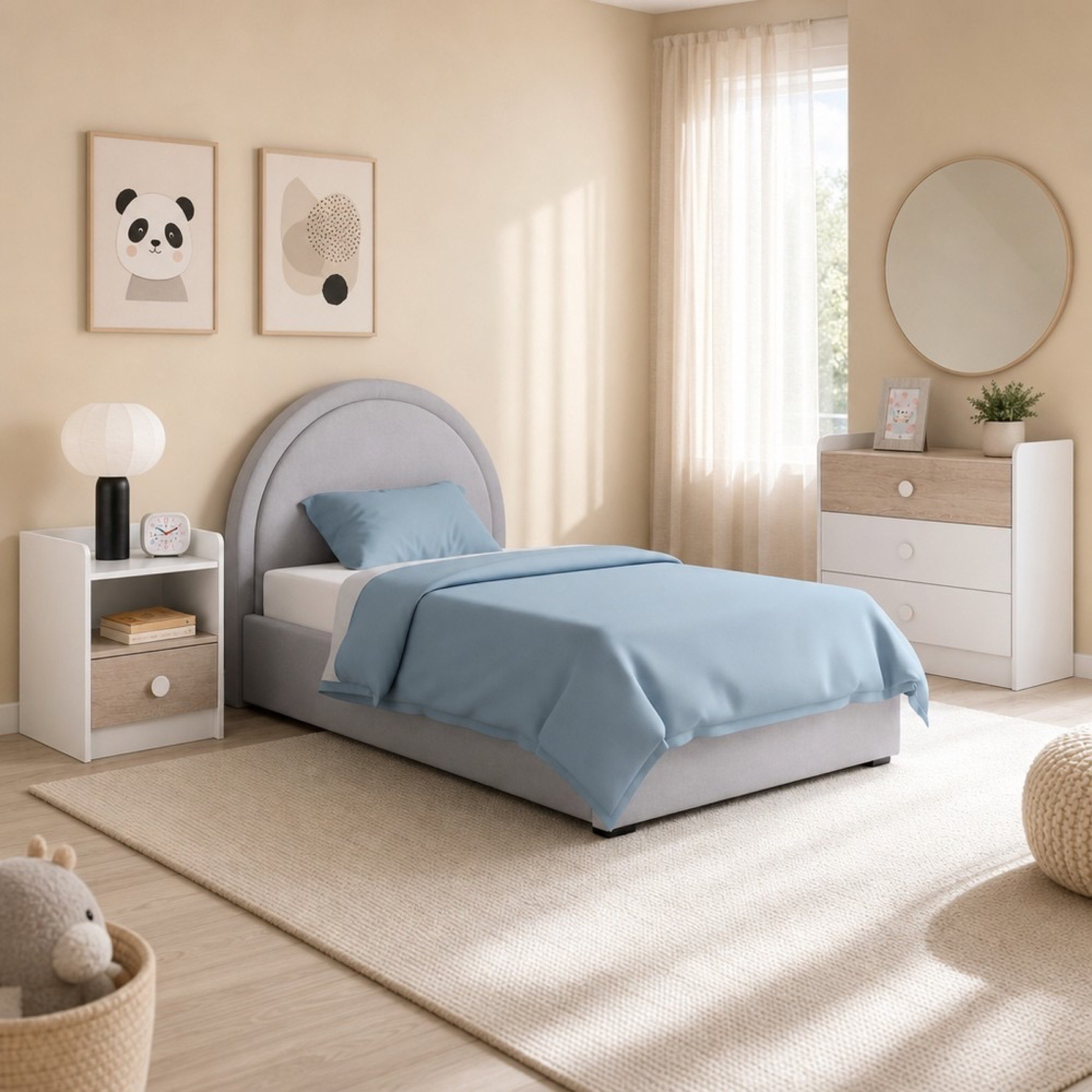Ivory Luna 3-Piece Twin Kids Bedroom Package-hbxfurniture-kidsroom-kidsroomsets-twin-image-1