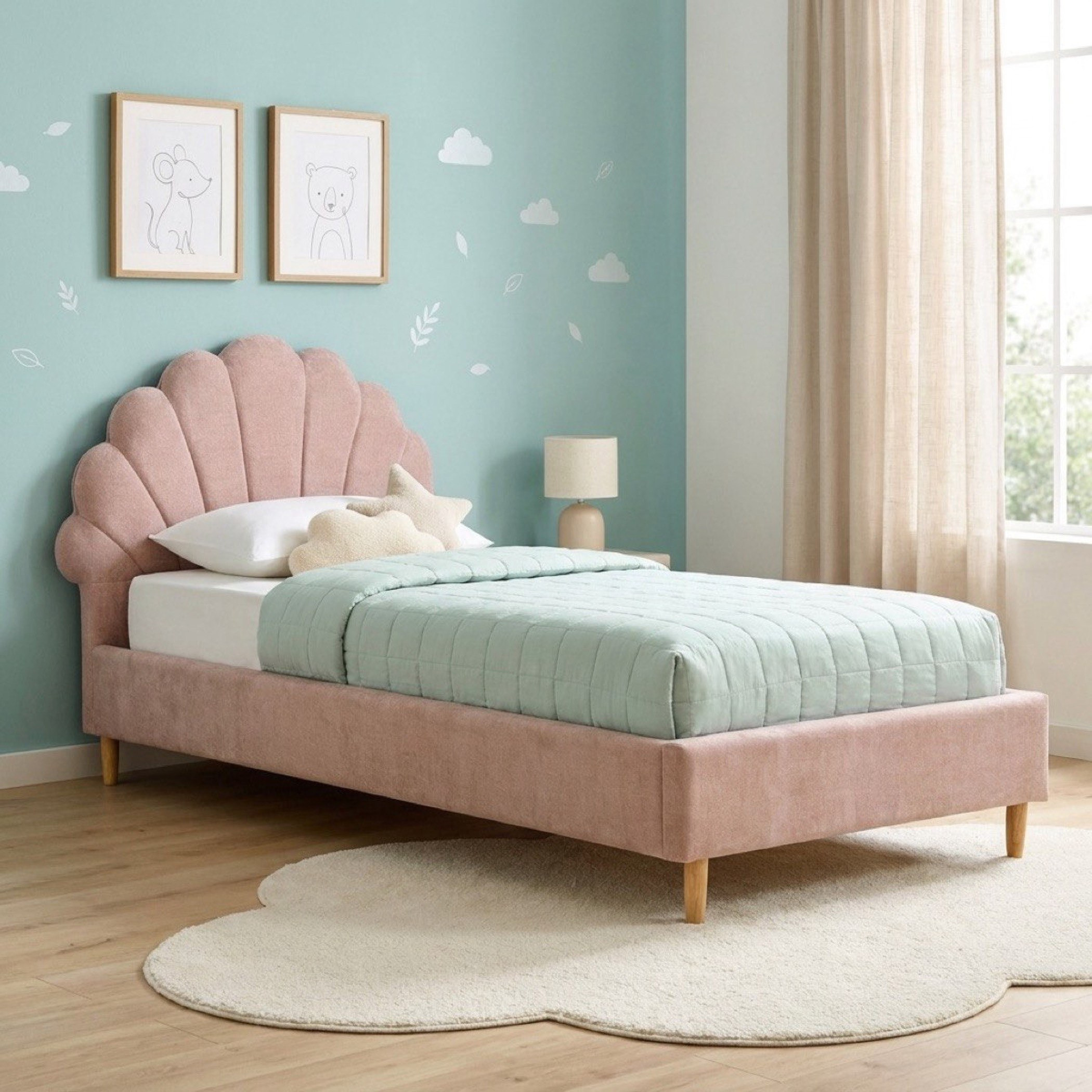 Ivory Bloom 3-Piece Single Kids Bedroom Package-hbxkidsandyouth-bedsandbedsets-bedroomsets-single-image-2