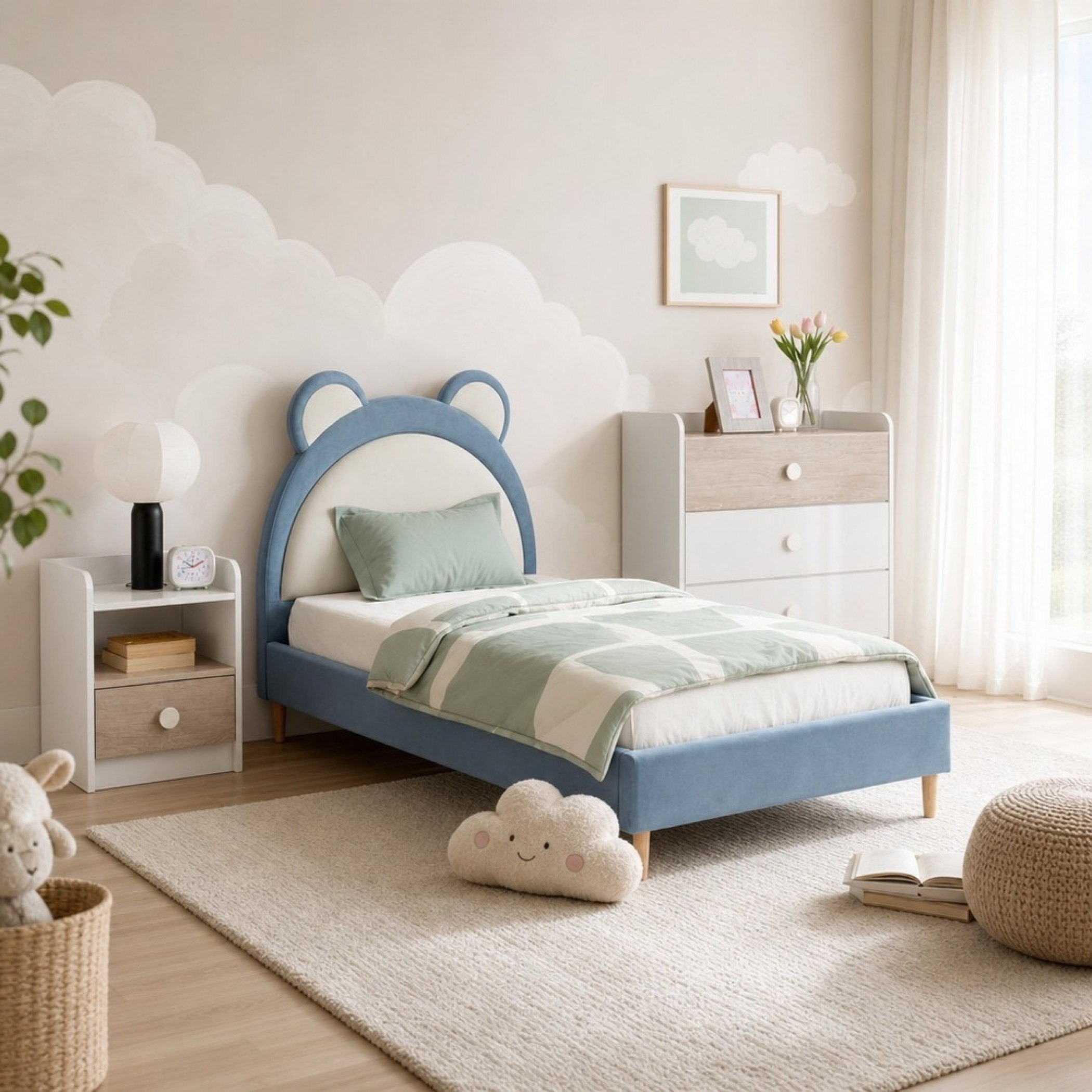 Ivory Aubrey 3-Piece Twin Kids Bedroom Package-hbxfurniture-kidsroom-kidsroomsets-twin-image-1