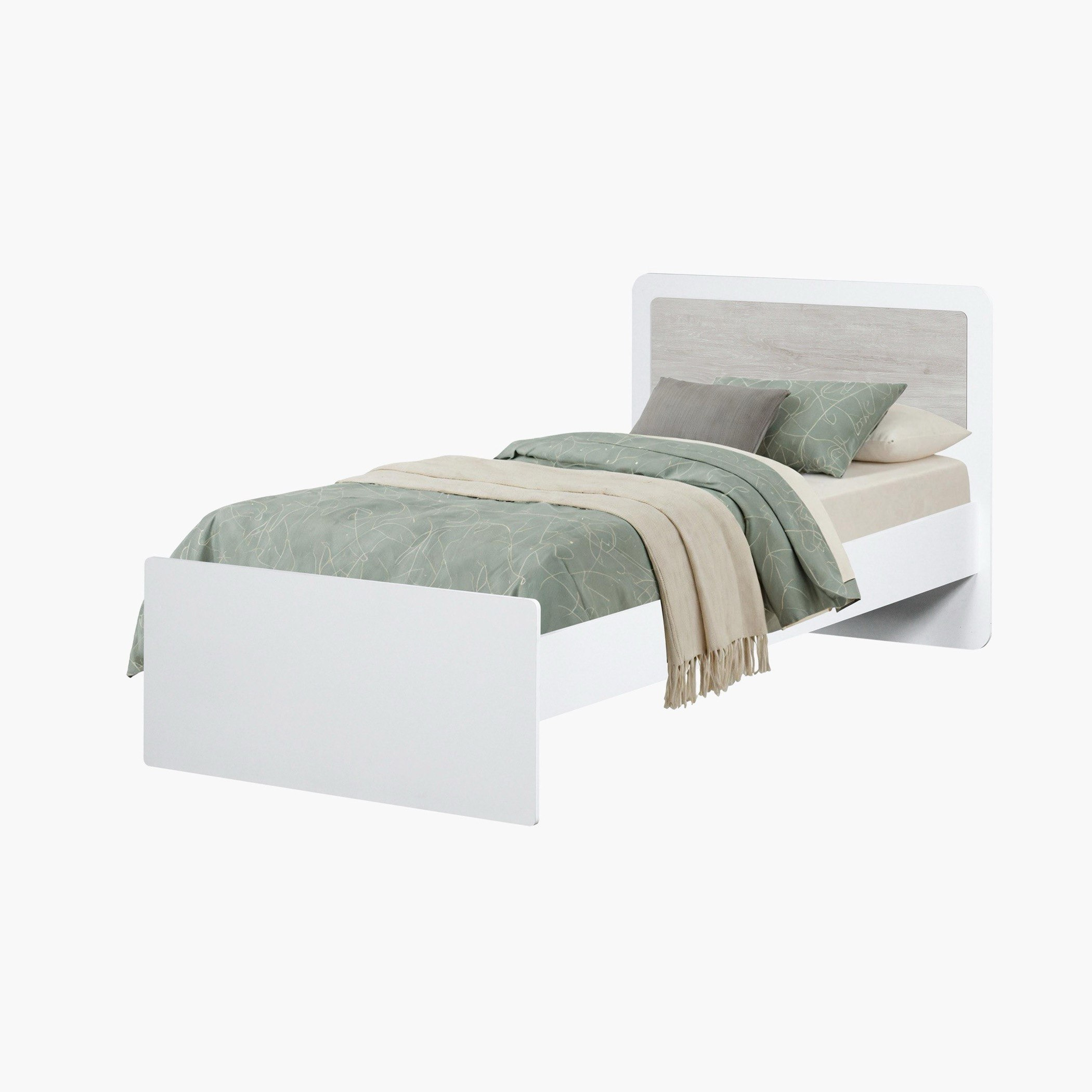 Ivory 4-Piece Single Kids Bed with Trundle Bedroom Package-hbxkidsandyouth-bedsandbedsets-bedroomsets-single-image-3