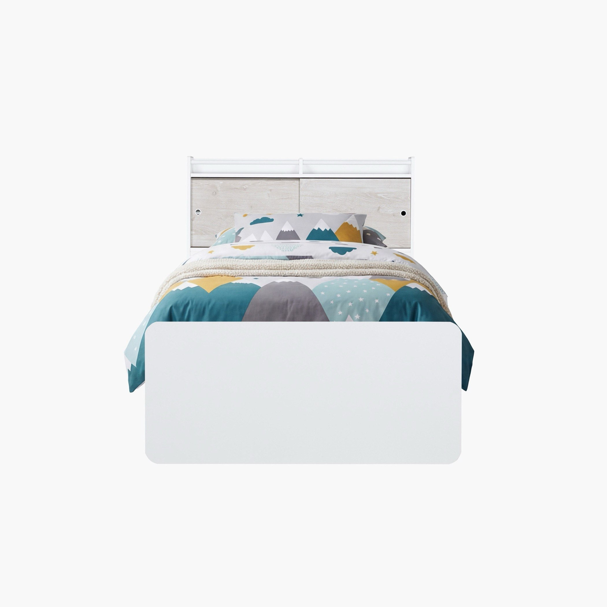 Ivory 4-Piece Single Kids Storage Headboard Bedroom Package with Trundle-hbxkidsandyouth-bedsandbedsets-bedroomsets-single-image-4