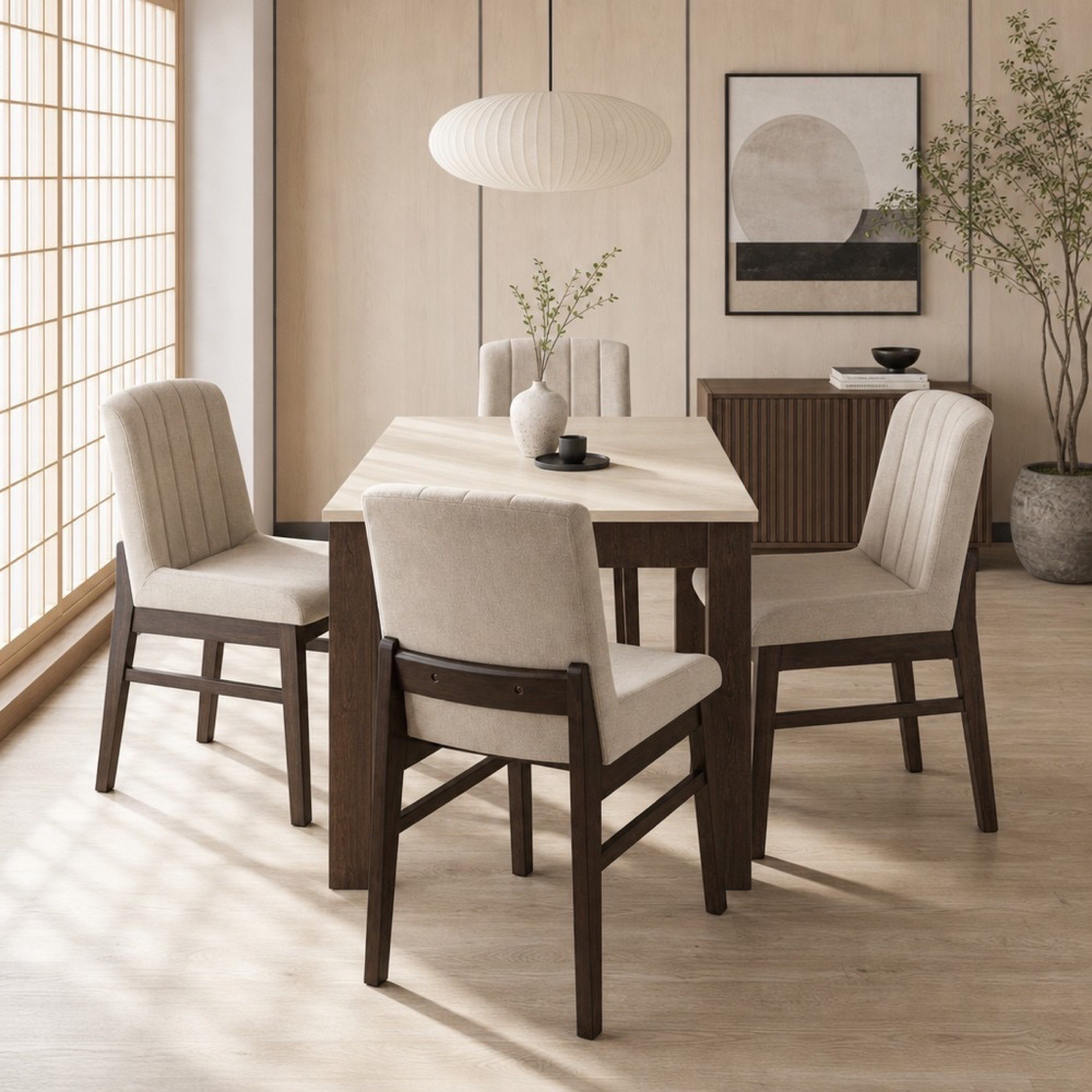 Modulix Nile Caspian 4-Seater Bar Table Dining Set-hbxdiningroom-diningtablesandsets-diningsets-fourseater-image-1