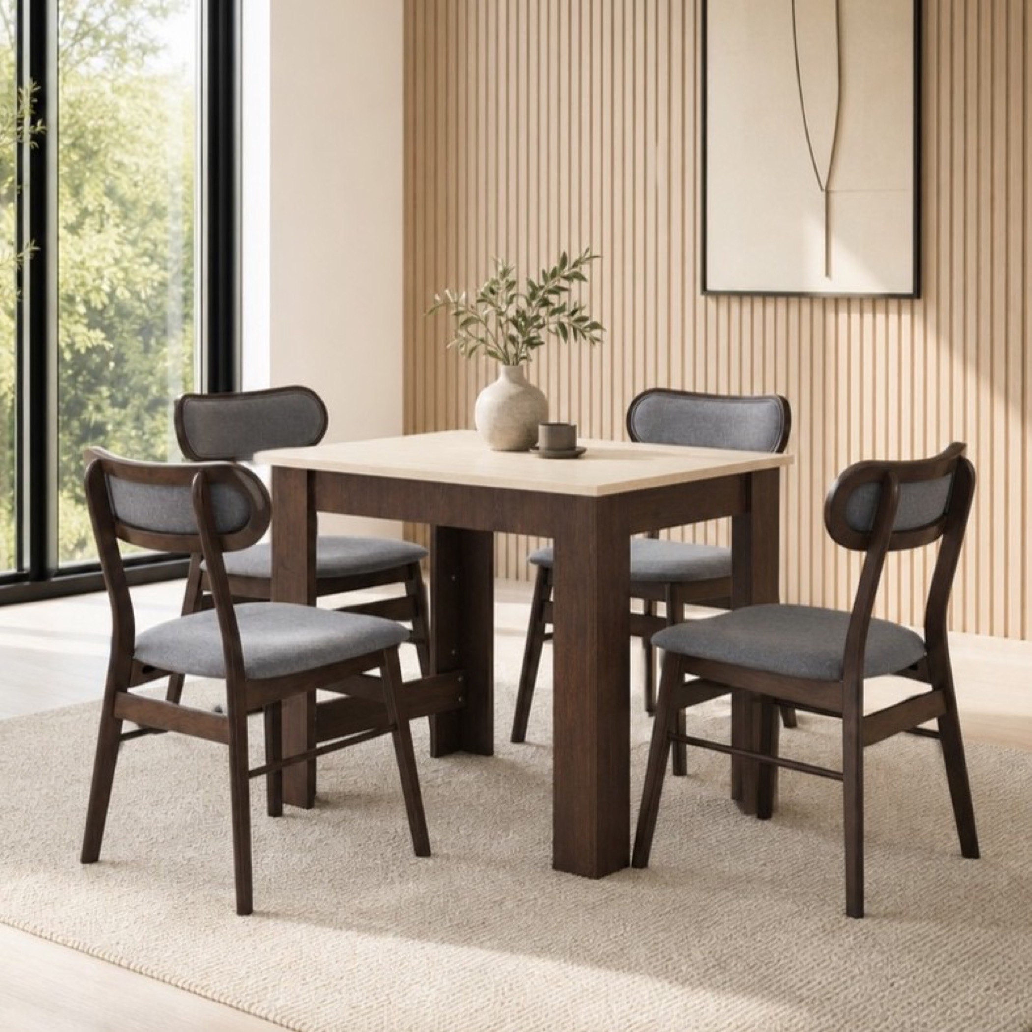 Modulix Nile Nordi 4-Seater Bar Table Dining Set-hbxdiningroom-diningtablesandsets-diningsets-fourseater-image-1