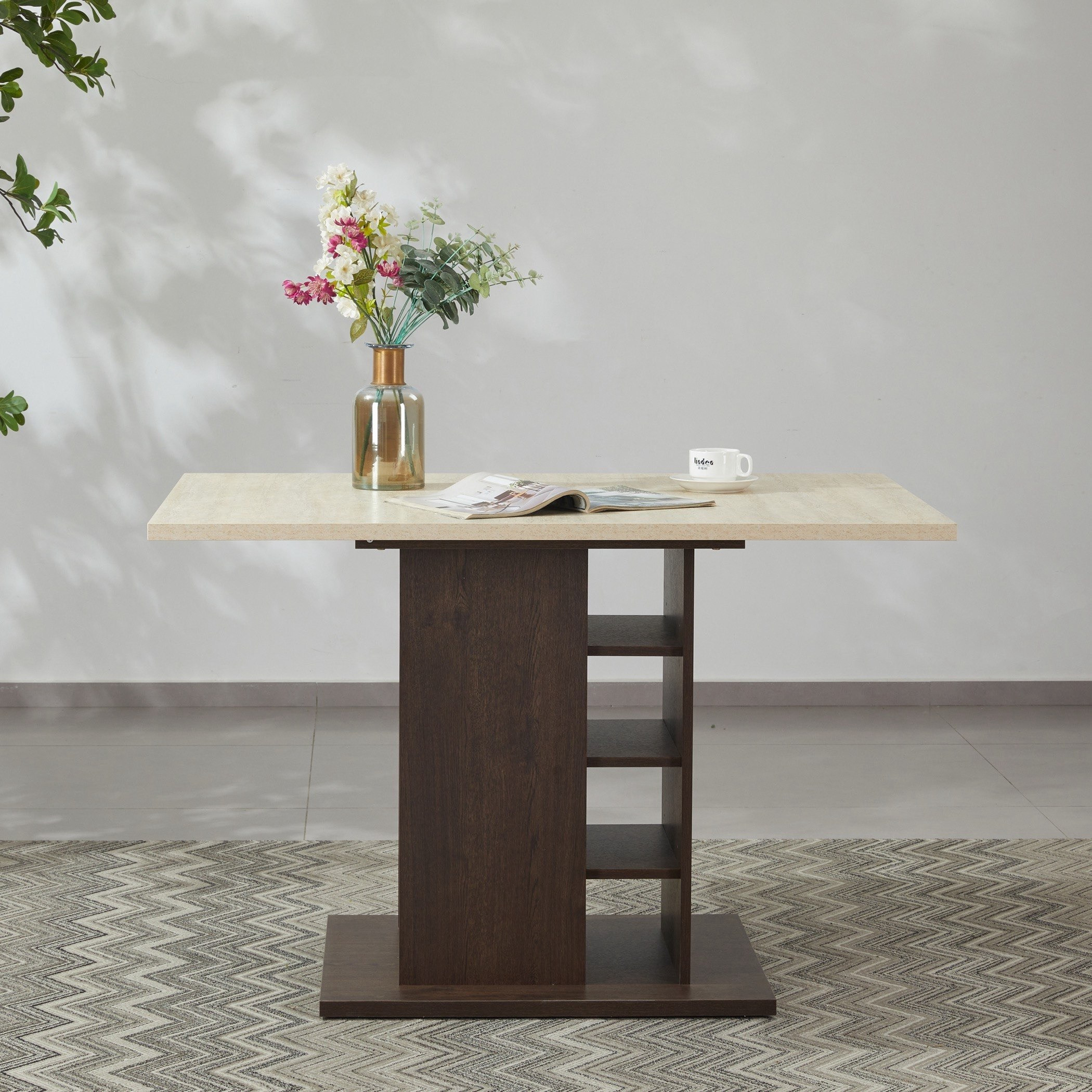 Modulix Nile Caspian 4-Seater Bar Table Dining Set with Storage Base-hbxdiningroom-diningtablesandsets-diningsets-fourseater-image-2
