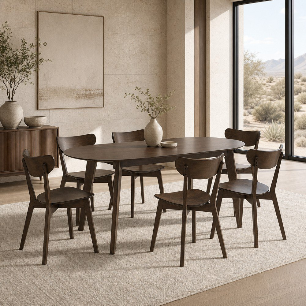 Movo Scandi Luma 6-Seater Oval Dining Set-hbxfurniture-diningtablesandsets-diningsets-sixseater-image-1