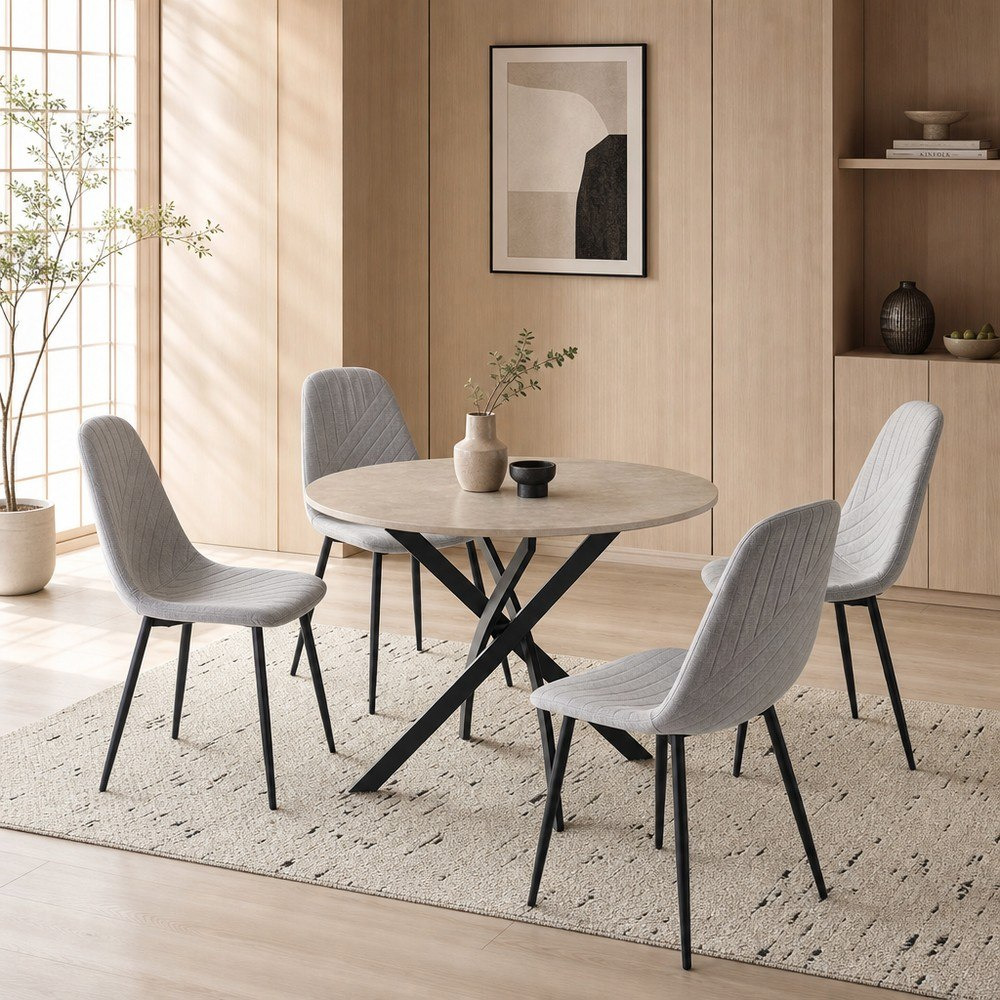 طقم سفرة بسطح مستدير و4 مقاعد من موفو توري أوربان فينلاند-hbxdiningroom-diningtablesandsets-diningsets-fourseater-image-1
