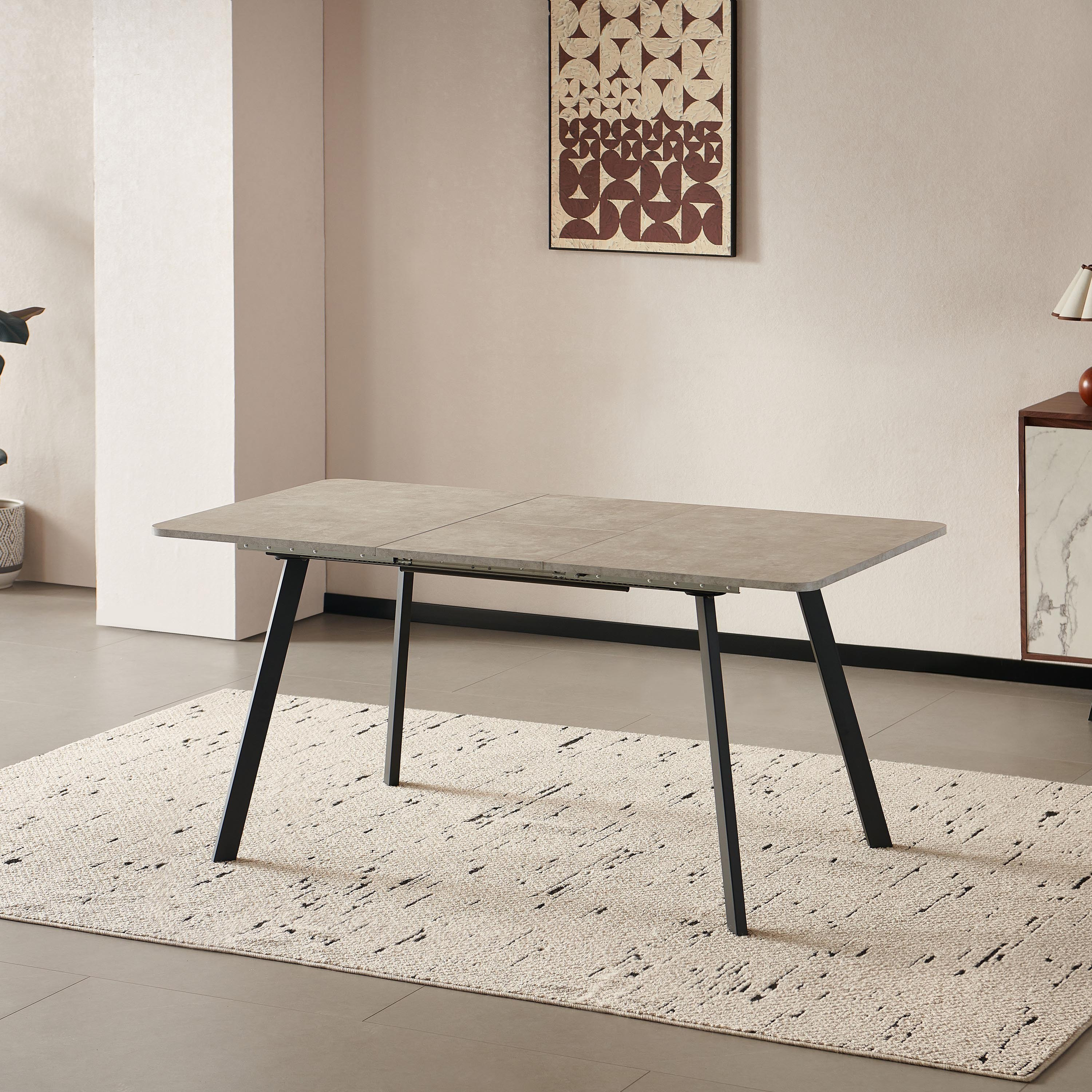 Movo Tory Urban Roma 6-Seater Extendable Dining Set-hbxfurniture-diningtablesandsets-diningsets-sixseater-image-2