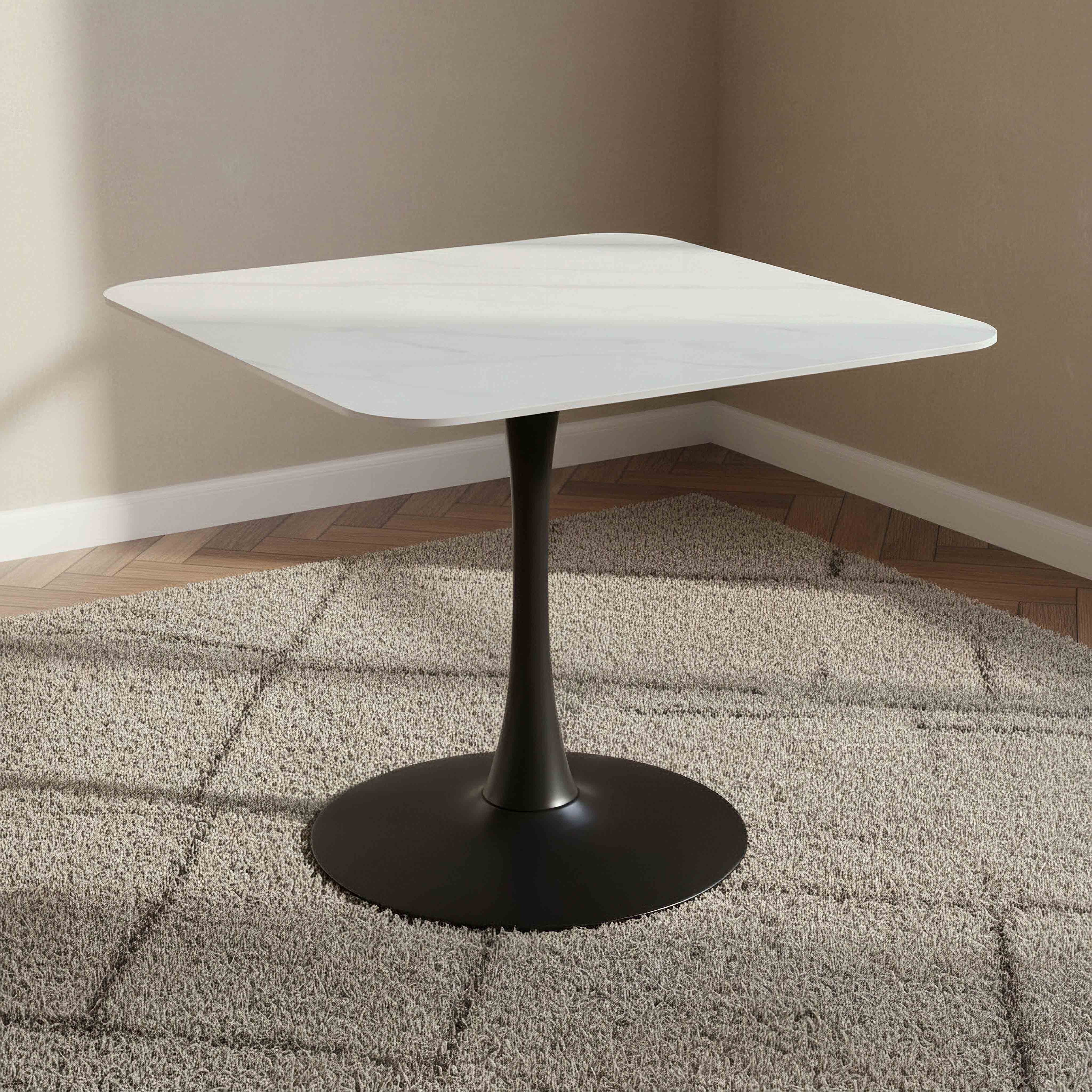 Elvis Finland 4-Seater Sintered Stone Square Dining Set-hbxdiningroom-diningtablesandsets-diningsets-fourseater-image-2