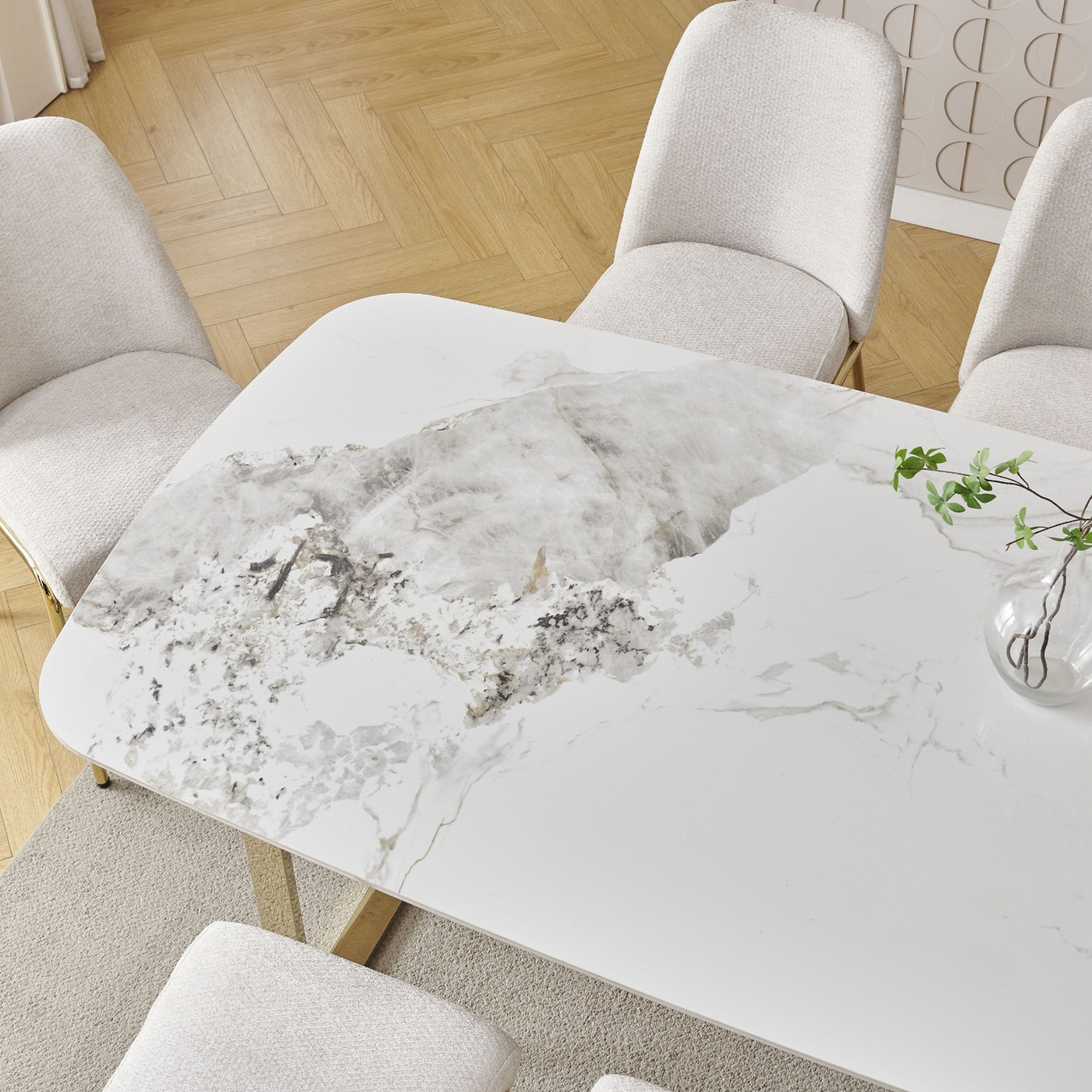Pearl Crown 8-Seater Sintered Stone Dining Set-hbxfurniture-diningtablesandsets-diningsets-eightseater-image-3