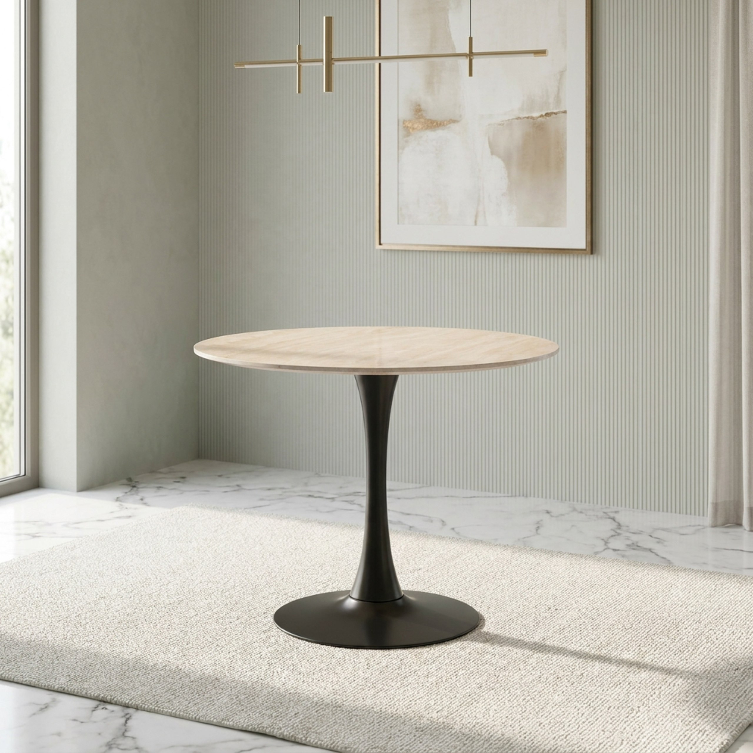 Elvis Roma 2-Seater Sintered Stone Round Dining Set-hbxfurniture-diningtablesandsets-diningsets-twoseater-image-2
