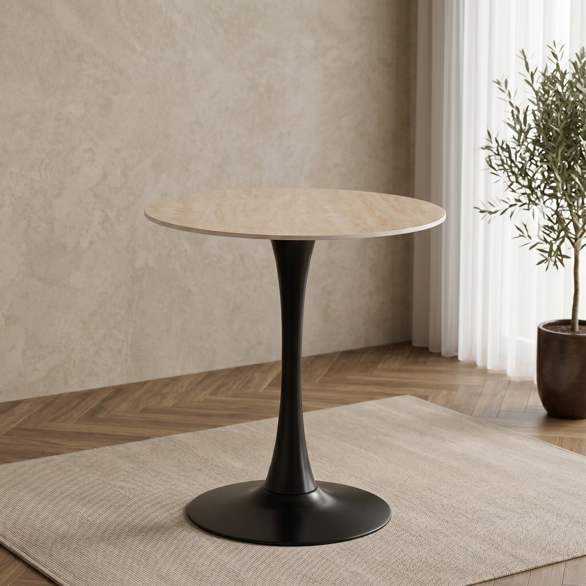 Elvis Roma 2-Seater Sintered Stone Round Dining Set-hbxfurniture-diningtablesandsets-diningsets-twoseater-image-3