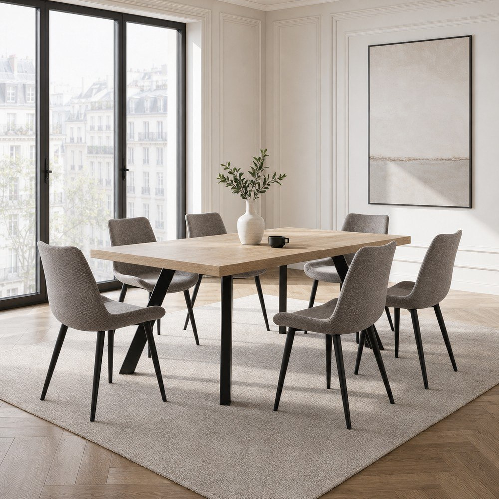 Movo Cathy Roma 6-Seater Dining Set-hbxfurniture-diningtablesandsets-diningsets-sixseater-image-1