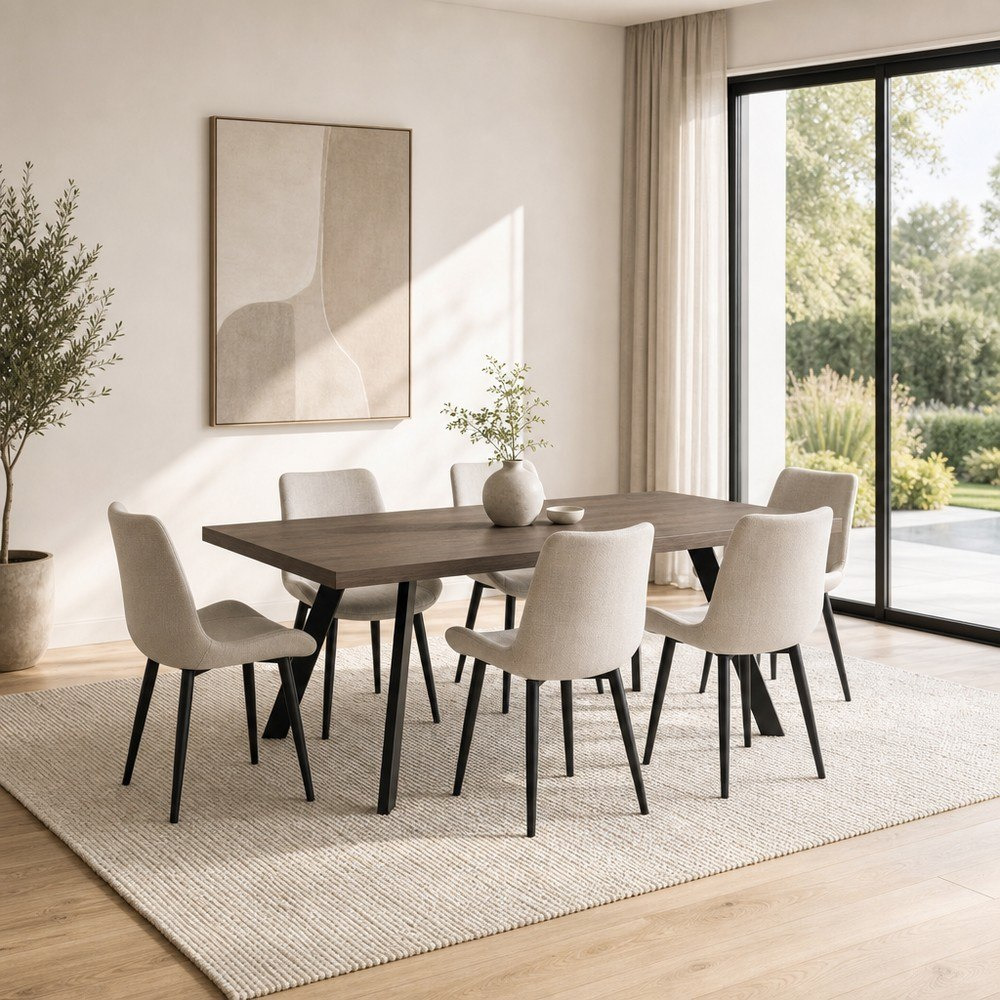 Movo Cathy Roma 6-Seater Dining Set-hbxfurniture-diningtablesandsets-diningsets-sixseater-image-1
