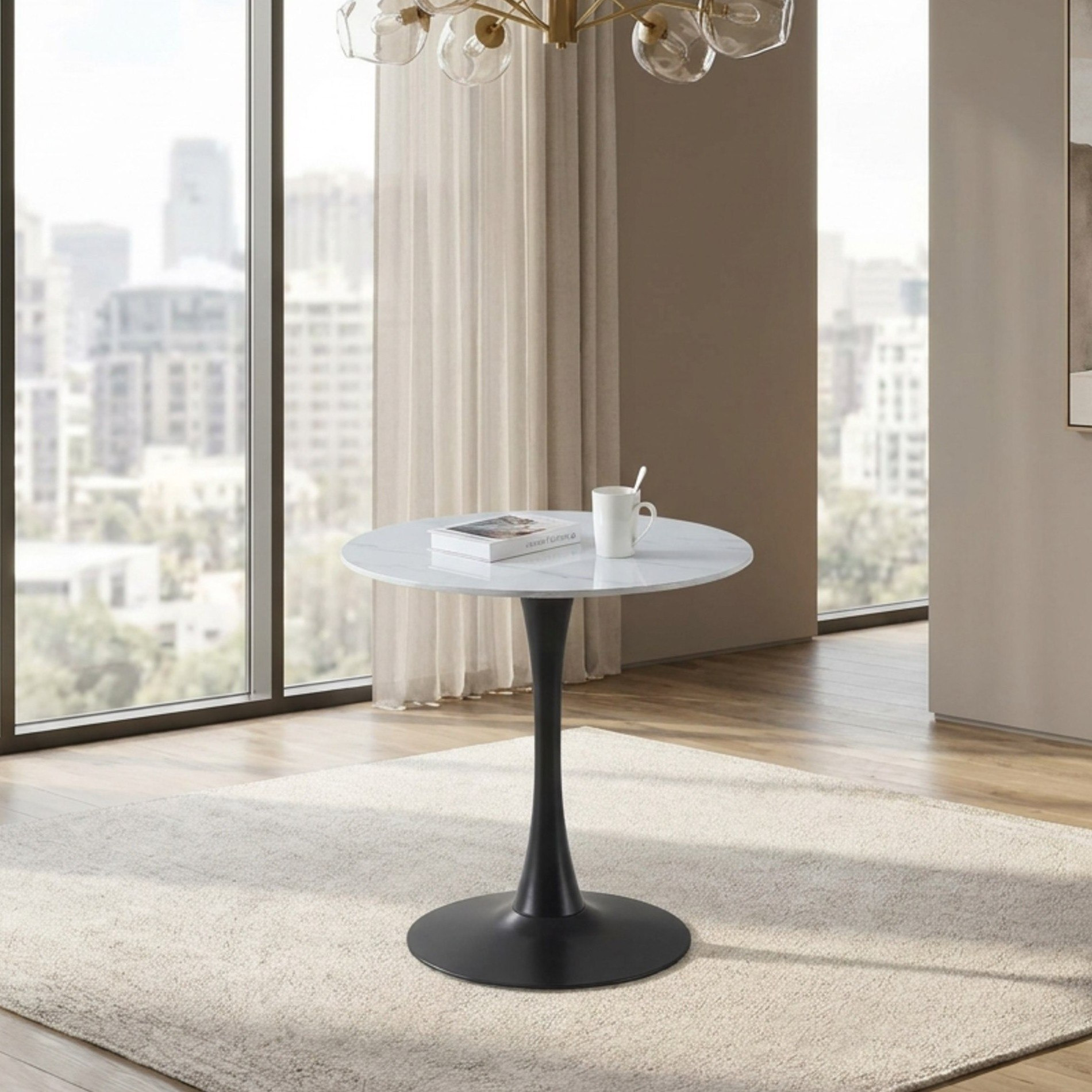 Elvis Hobbs 2-Seater Sintered Stone Round Dining Set-hbxfurniture-diningtablesandsets-diningsets-twoseater-image-2