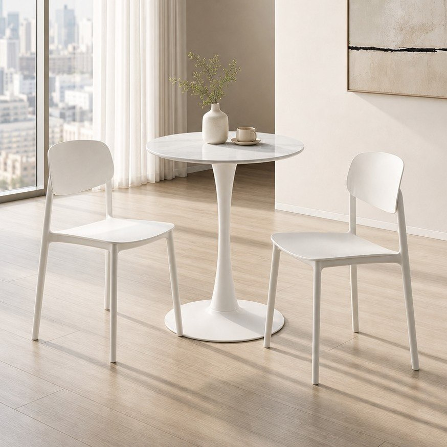 Elvis Compact Hobbs 2-Seater Sintered Stone Round Dining Set-hbxfurniture-diningtablesandsets-diningsets-twoseater-image-1
