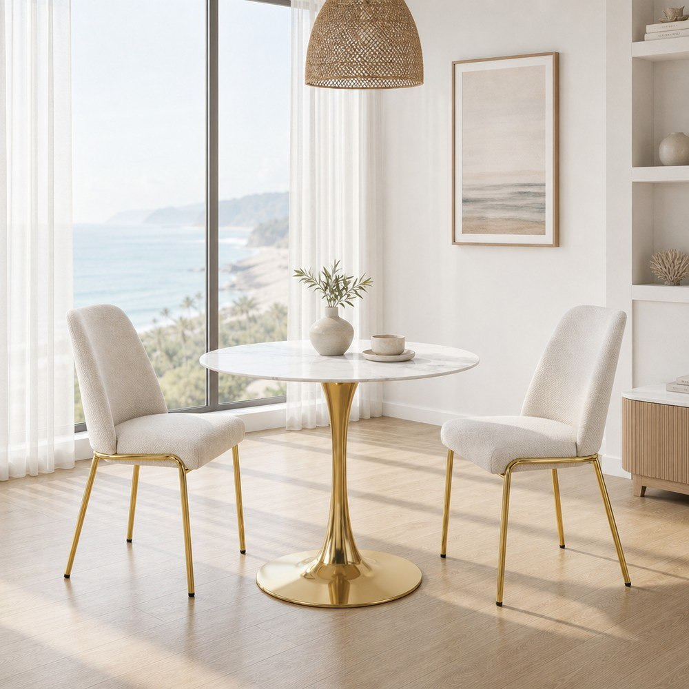 Elvis Crown 2-Seater Sintered Stone Round Dining Set-hbxfurniture-diningtablesandsets-diningsets-twoseater-image-1
