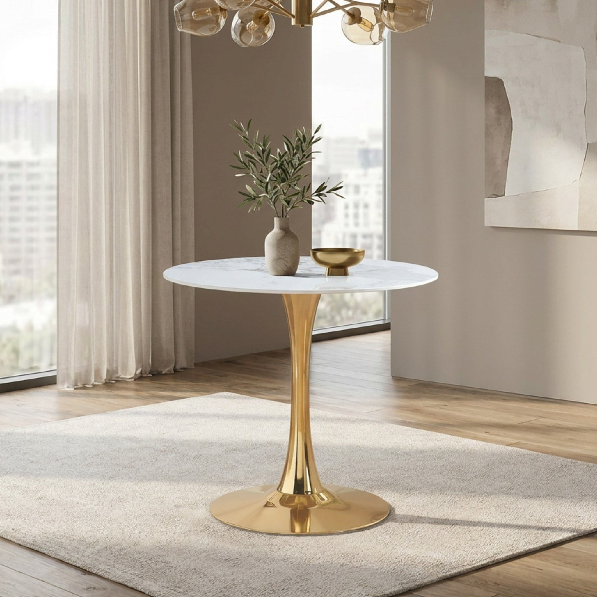 Elvis Pearl 2-Seater Sintered Stone Round Dining Set-hbxfurniture-diningtablesandsets-diningsets-twoseater-image-2
