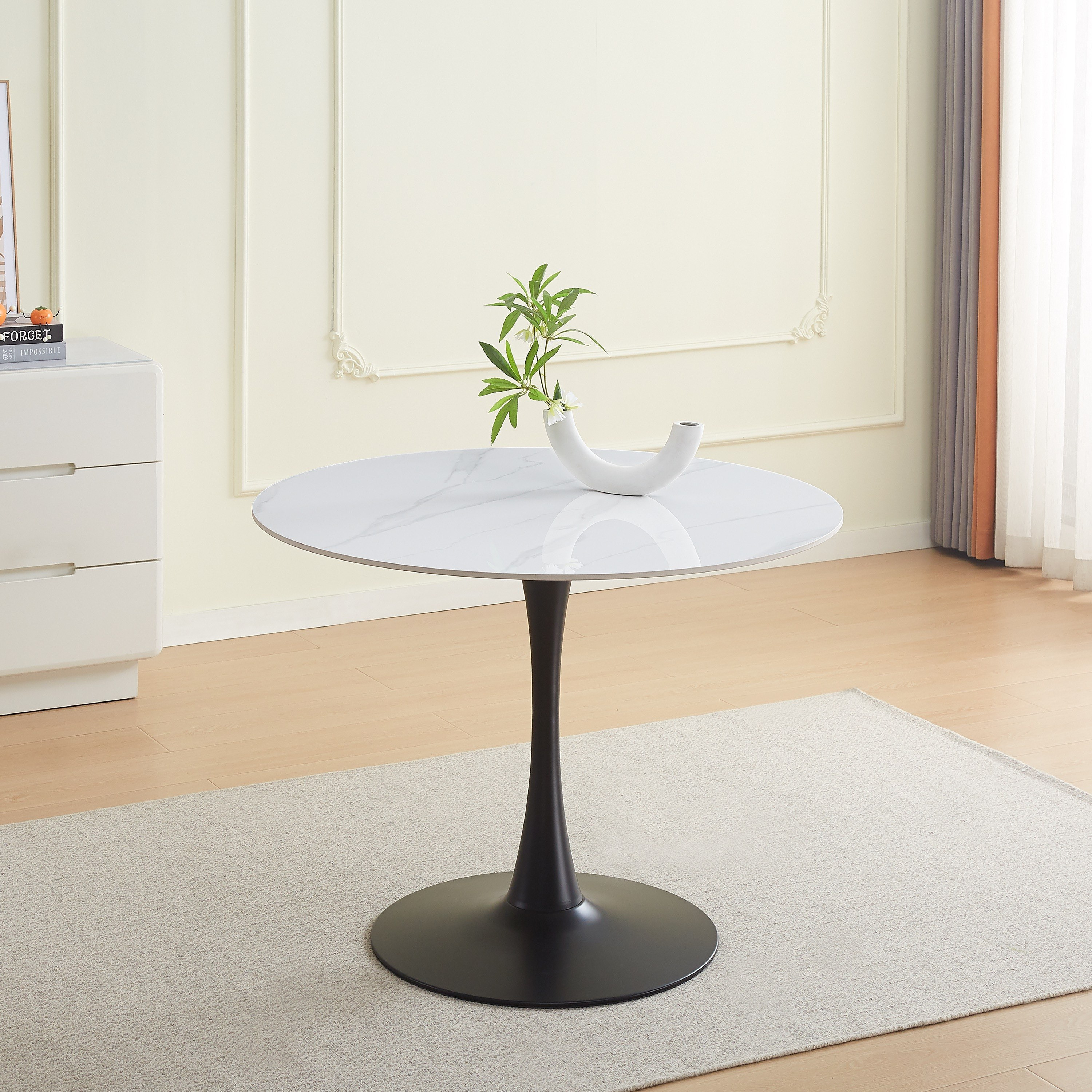 Elvis Hobbs 4-Seater Sintered Stone Round Dining Set-hbxdiningroom-diningtablesandsets-diningsets-fourseater-image-2