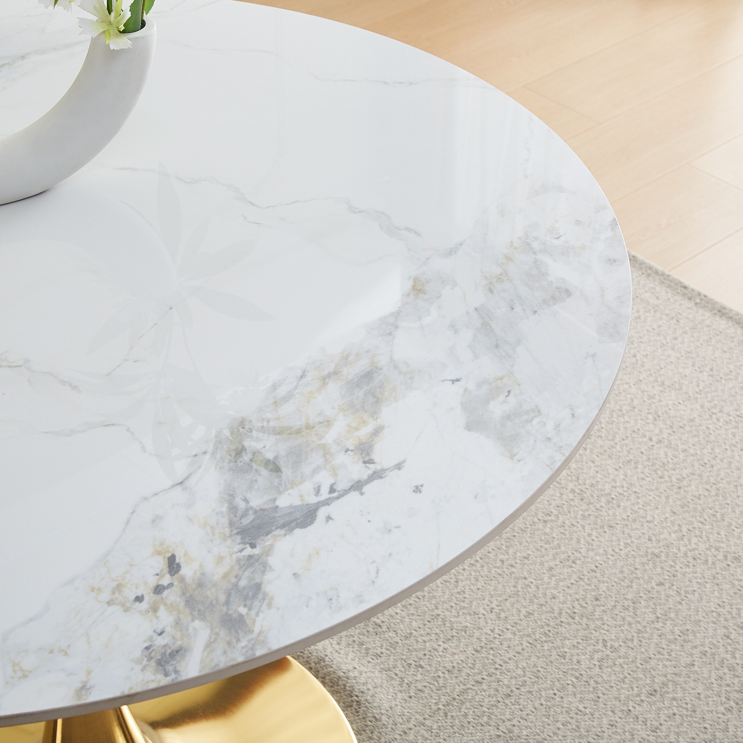 Elvis Pearl 4-Seater Sintered Stone Round Dining Set-hbxdiningroom-diningtablesandsets-diningsets-fourseater-image-3