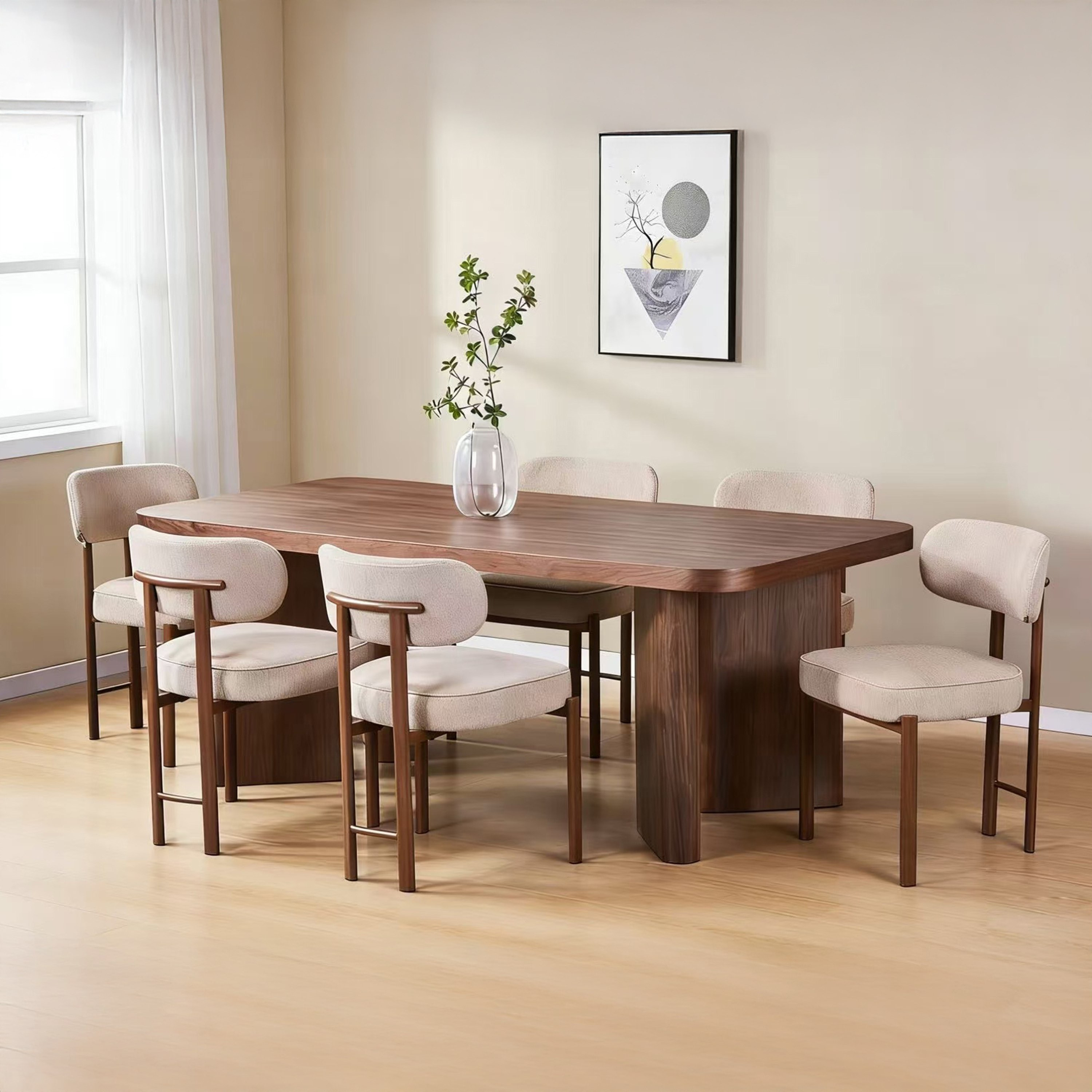Vivian 6-Seater Dining Set-hbxfurniture-diningtablesandsets-diningsets-sixseater-image-1