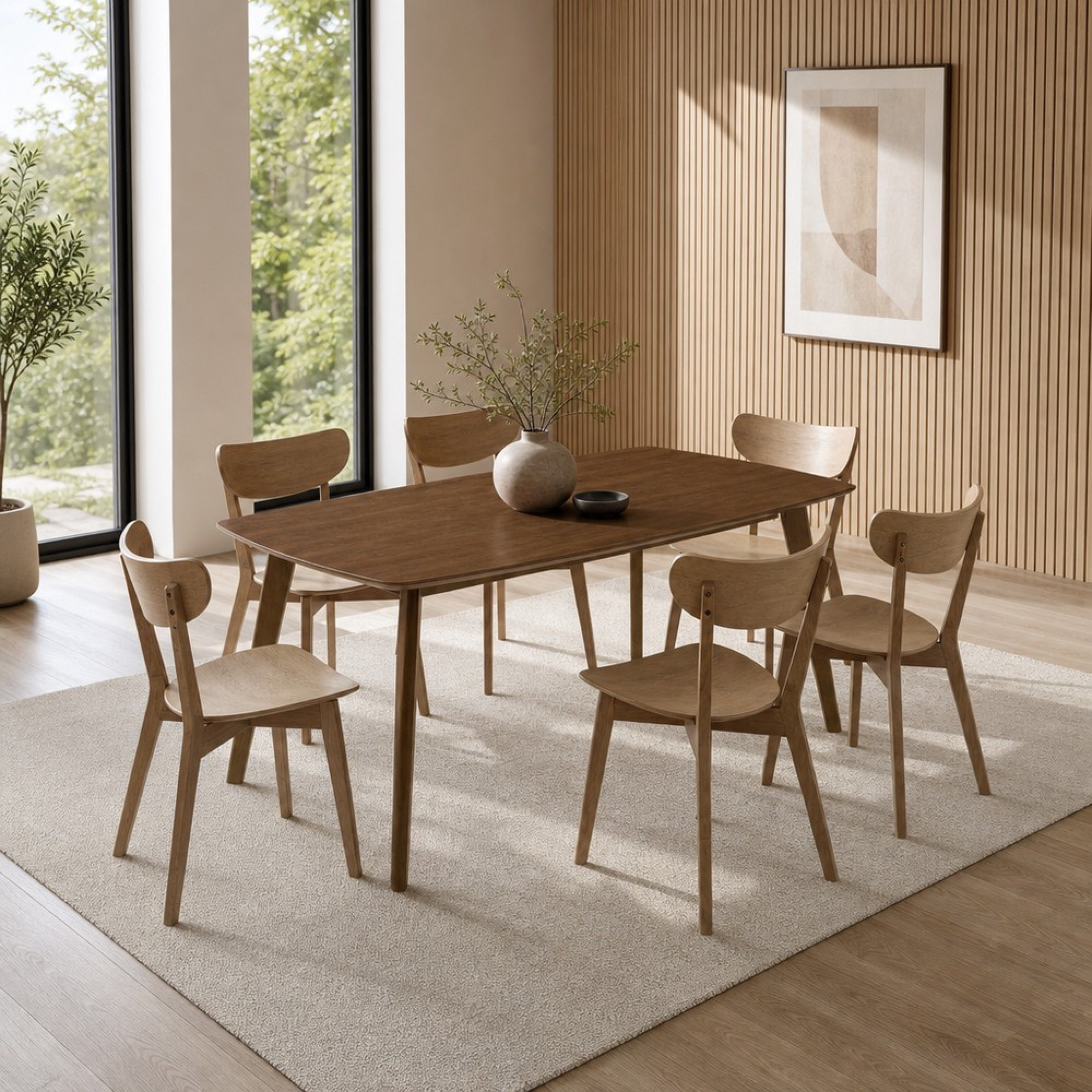 Scandi Luma 6-Seater Dining Set-hbxfurniture-diningtablesandsets-diningsets-sixseater-image-1